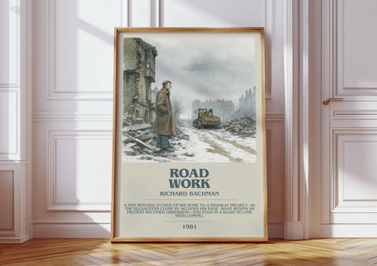 Roadwork by Richard Bachman | Descriptive Book Poster | Modern