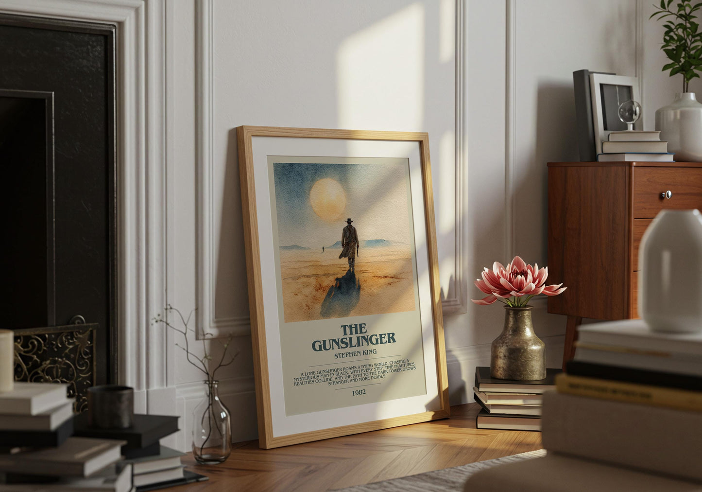 The Gunslinger by Stephen King | Descriptive Book Poster | Modern