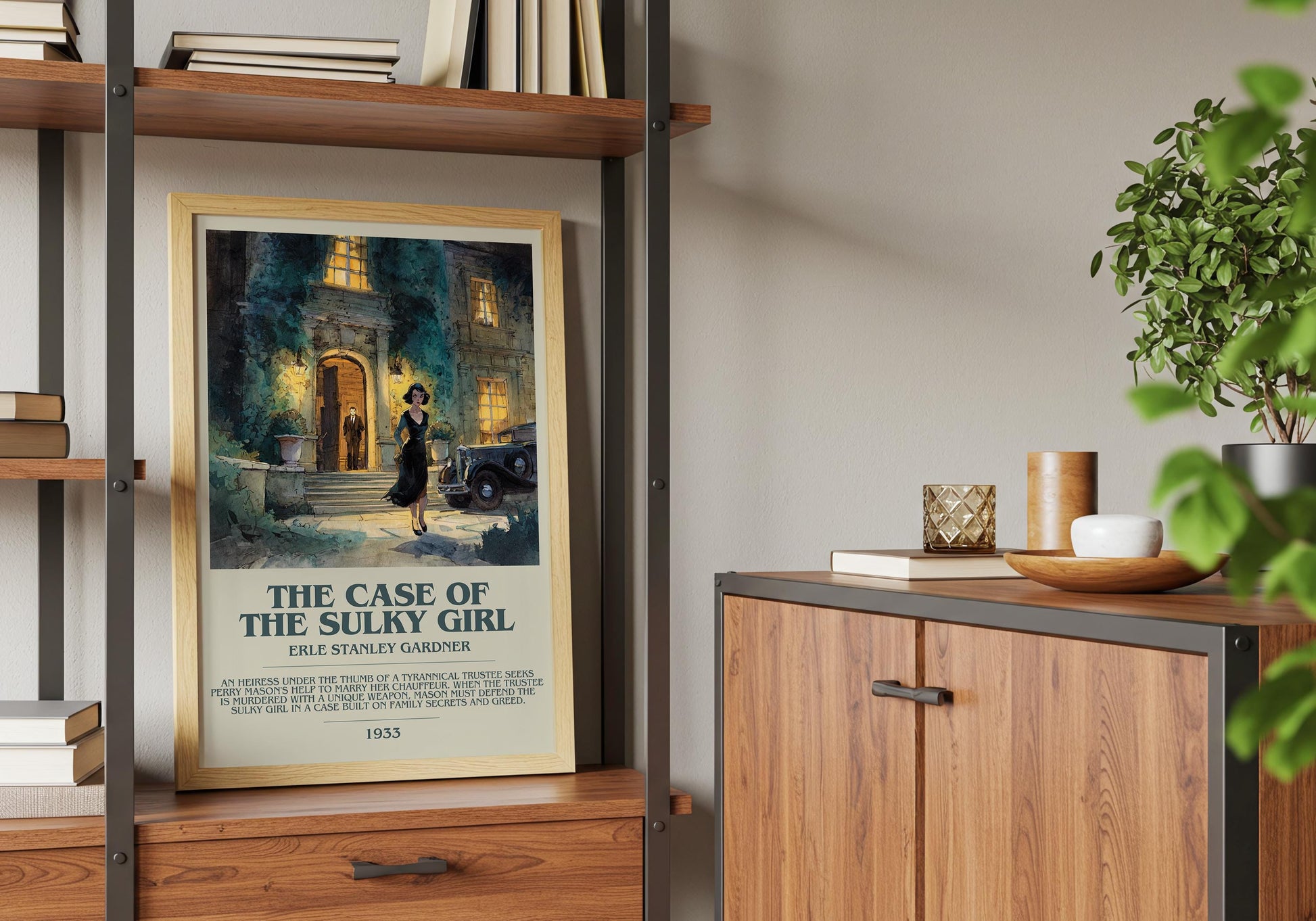The Case of the Sulky Girl by Erle Stanley Gardner | Descriptive Book Poster | Modern