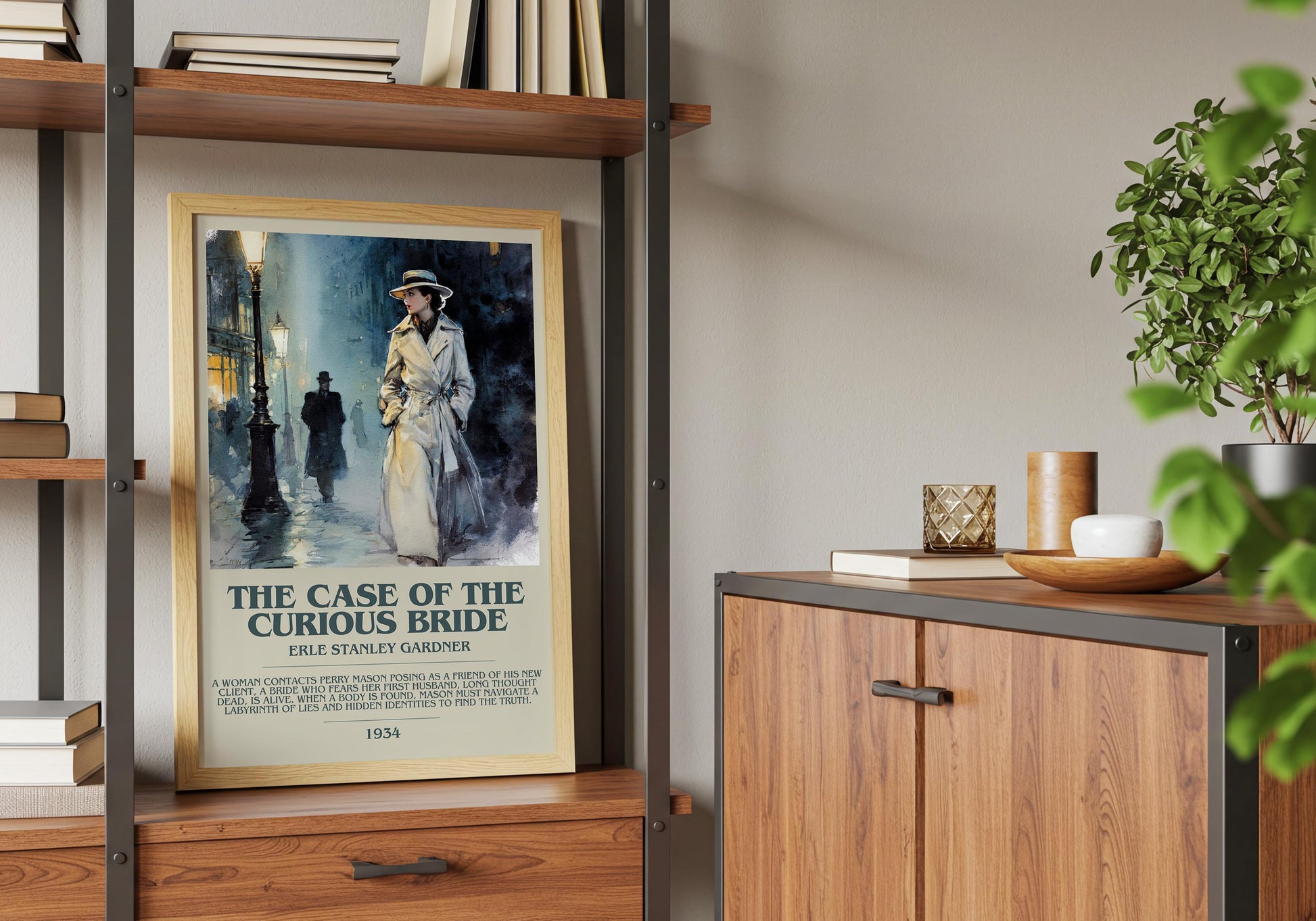 The Case of the Curious Bride by Erle Stanley Gardner | Descriptive Book Poster | Modern