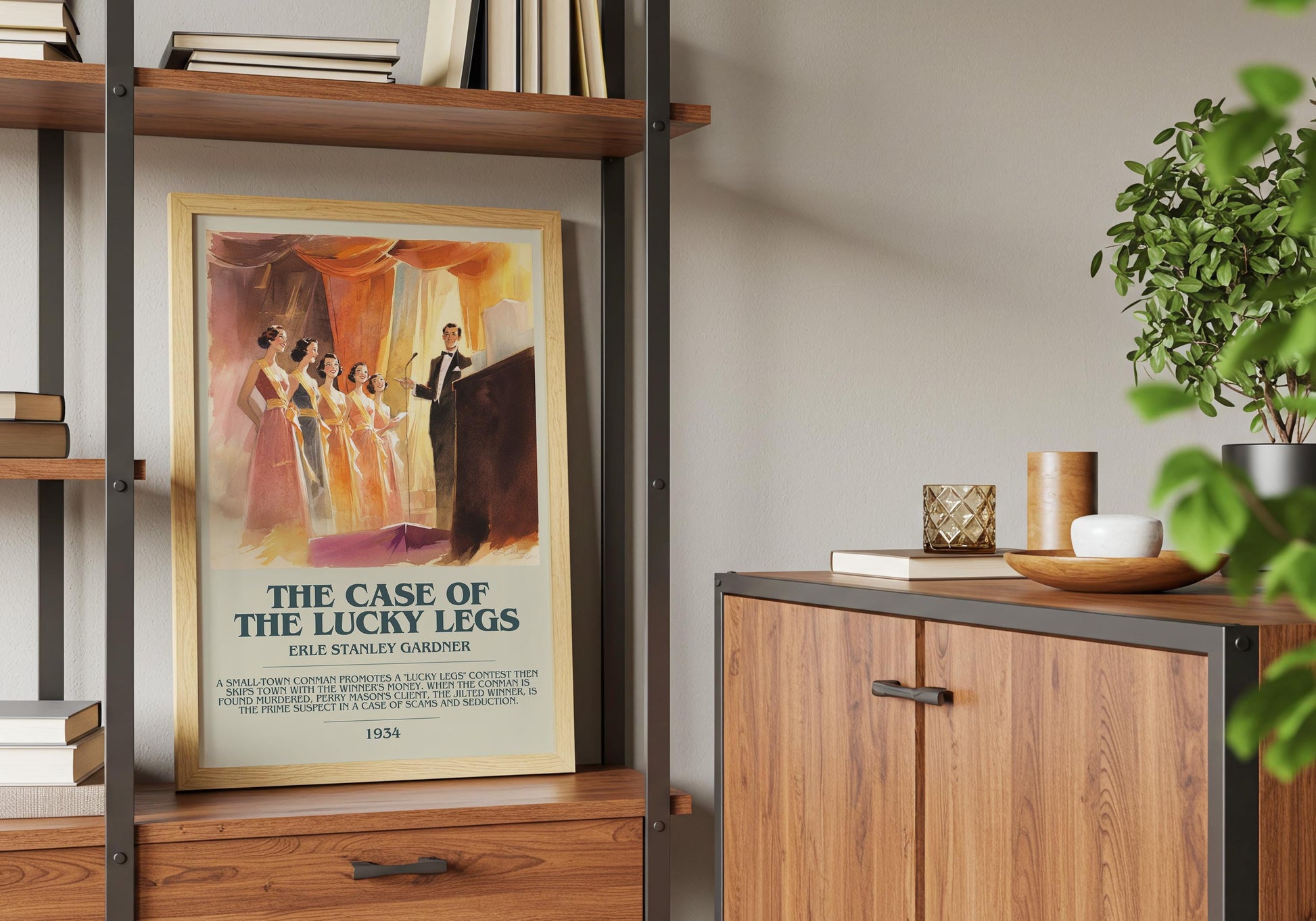 The Case of the Lucky Legs by Erle Stanley Gardner | Descriptive Book Poster | Modern