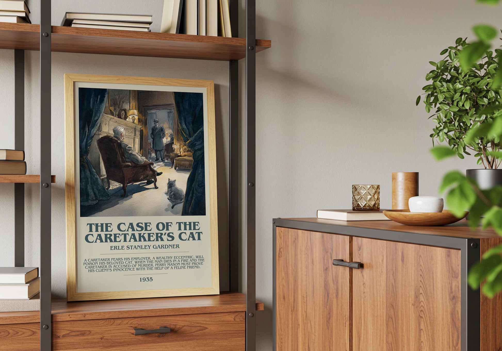 The Case of the Caretakers Cat by Erle Stanley Gardner | Descriptive Book Poster | Modern
