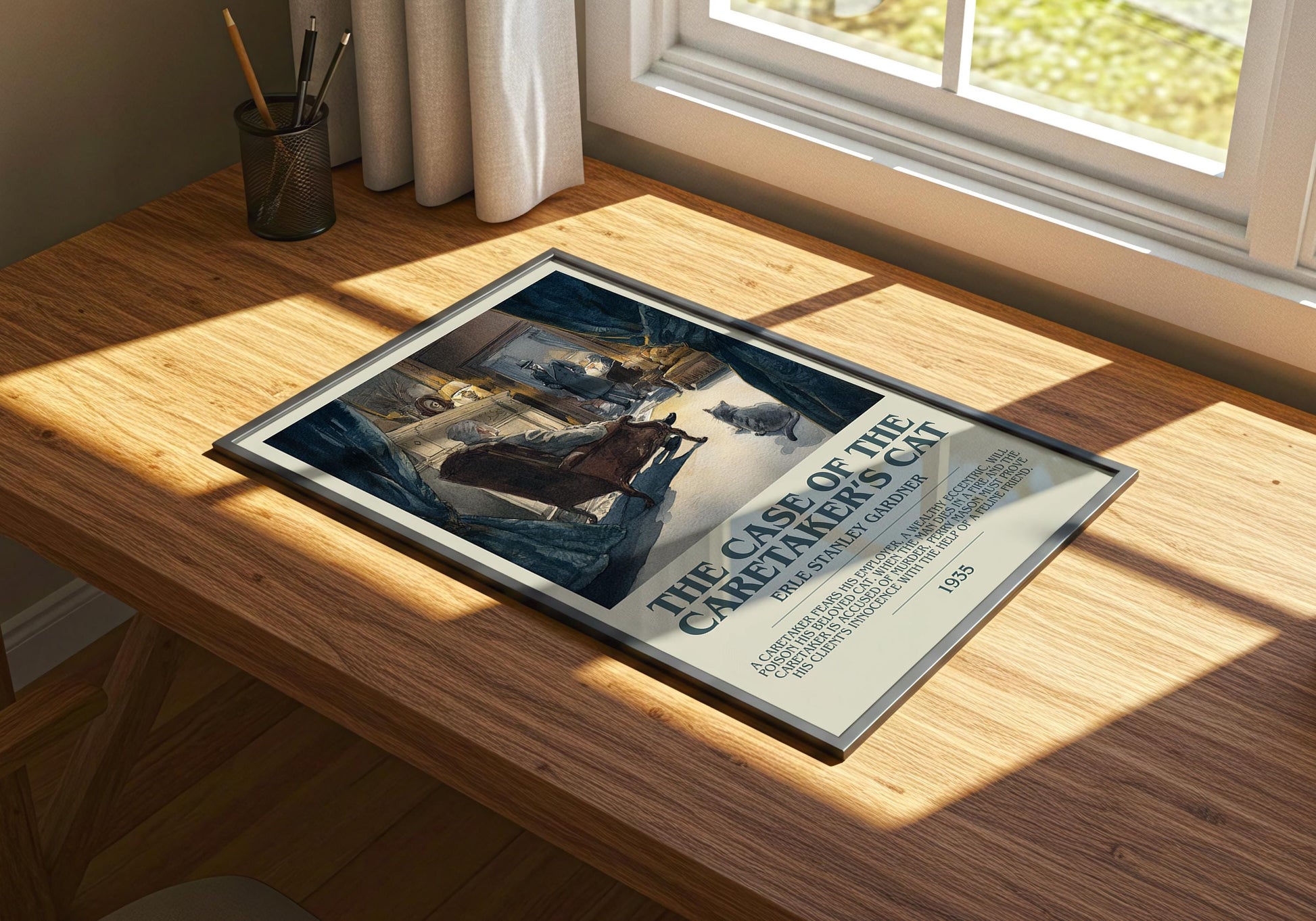 The Case of the Caretakers Cat by Erle Stanley Gardner | Descriptive Book Poster | Modern