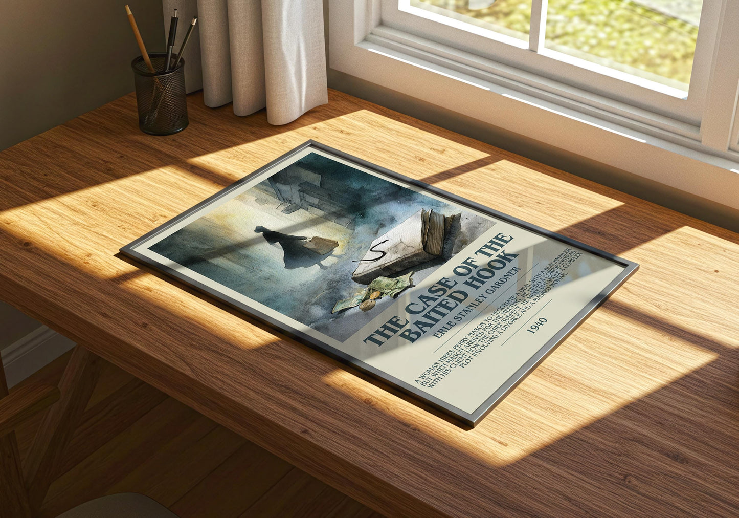 The Case of the Baited Hook by Erle Stanley Gardner | Descriptive Book Poster | Modern