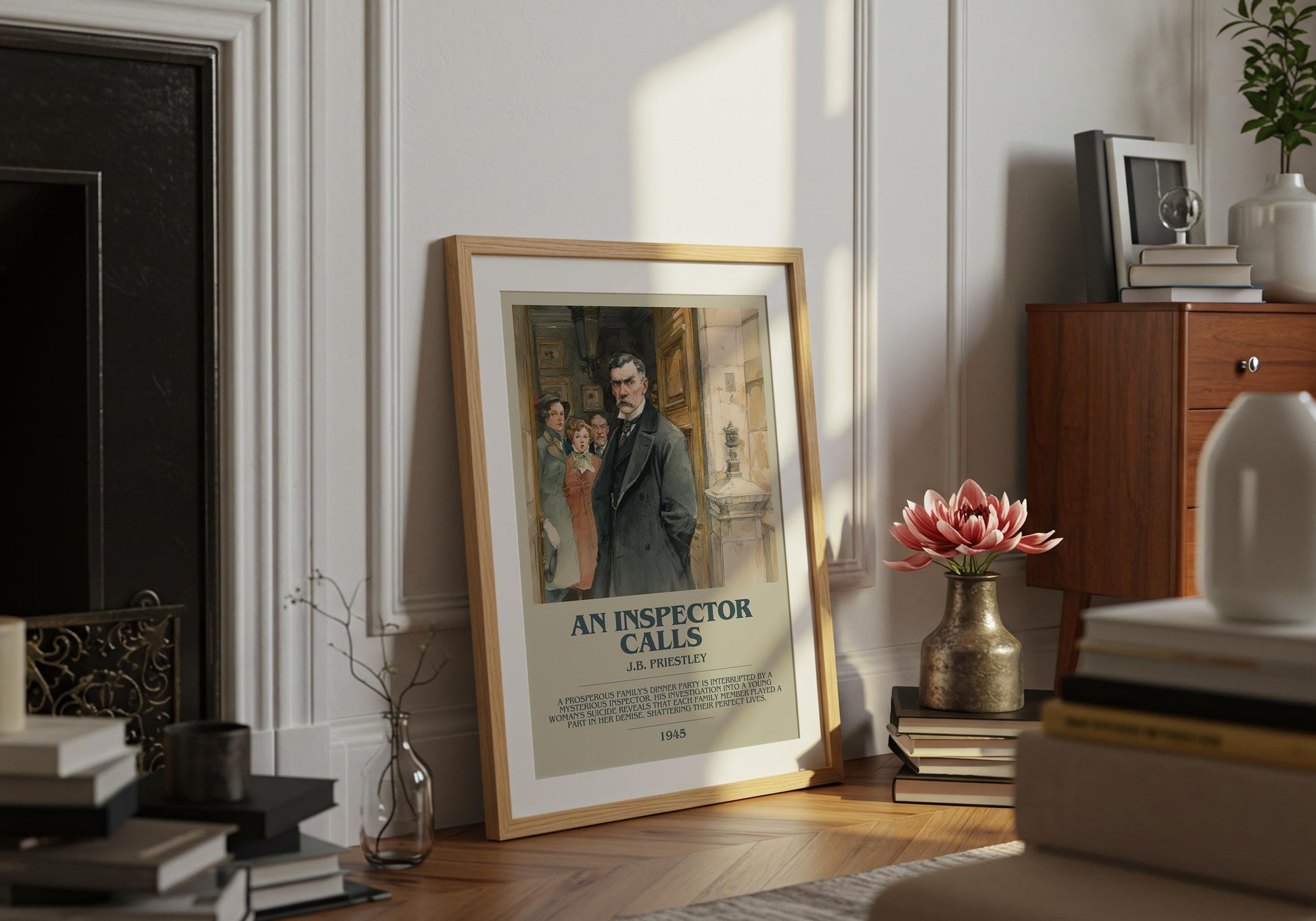 An Inspector Calls by J.B. Priestley | Descriptive Book Poster | Modern