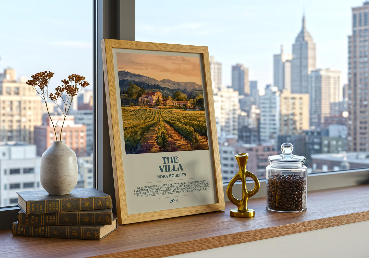 The Villa by Nora Roberts | Descriptive Book Poster | Modern