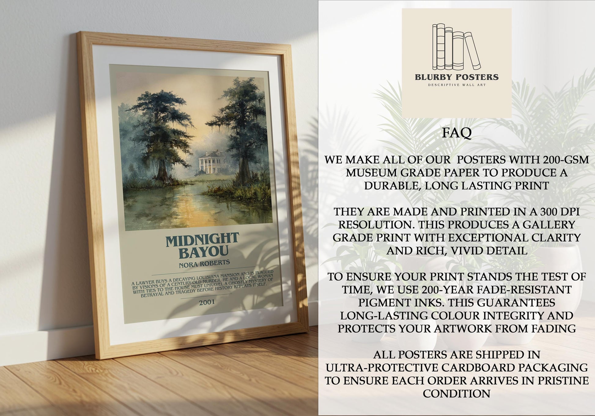 Midnight Bayou by Nora Roberts | Descriptive Book Poster | Modern