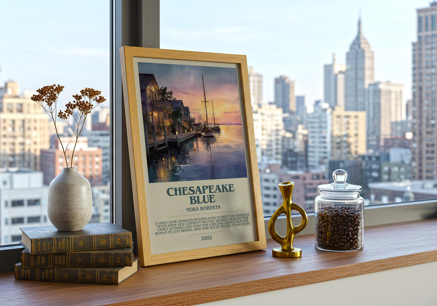 Chesapeake Blue by Nora Roberts | Descriptive Book Poster | Modern