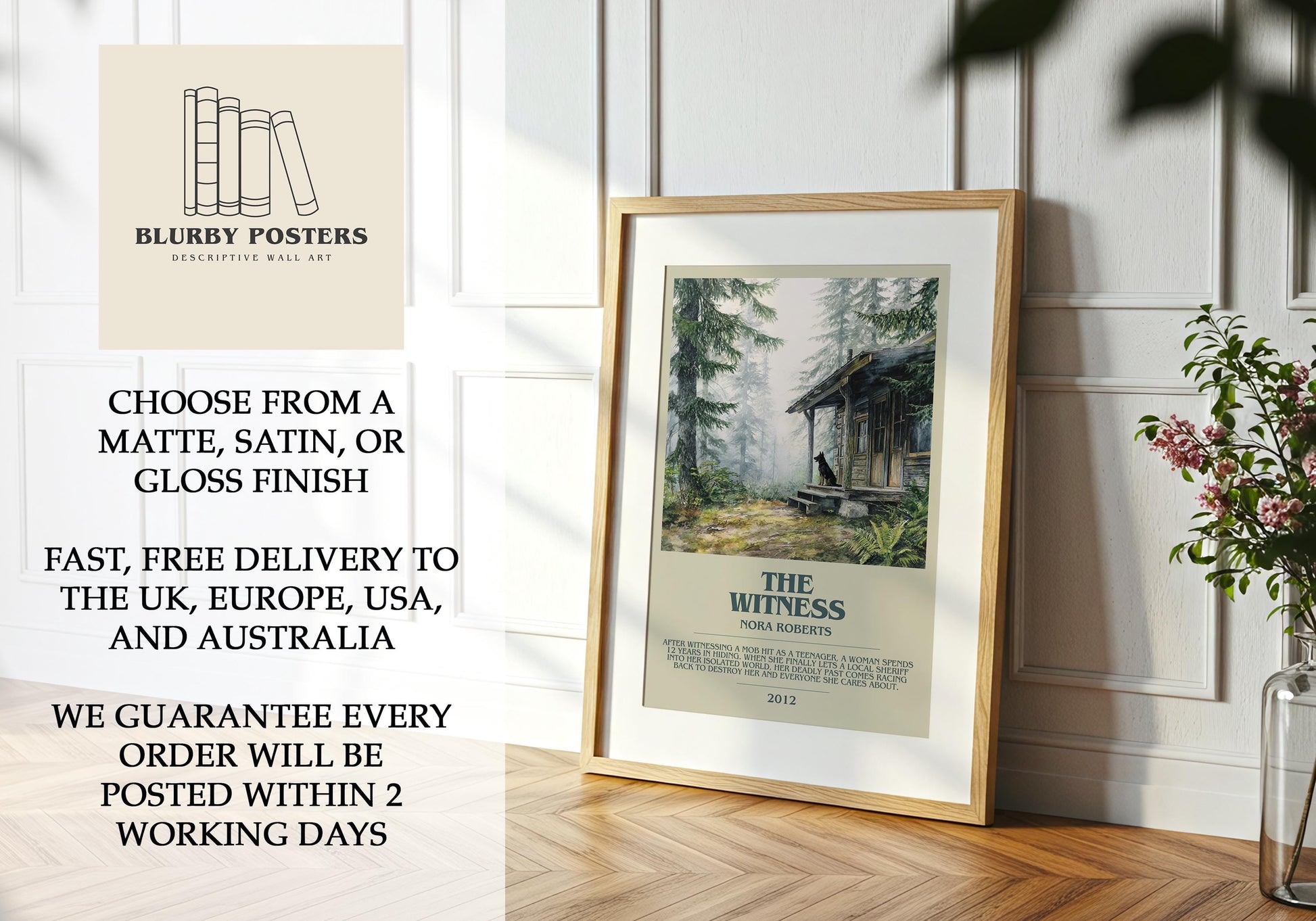 The Witness by Nora Roberts | Descriptive Book Poster | Modern