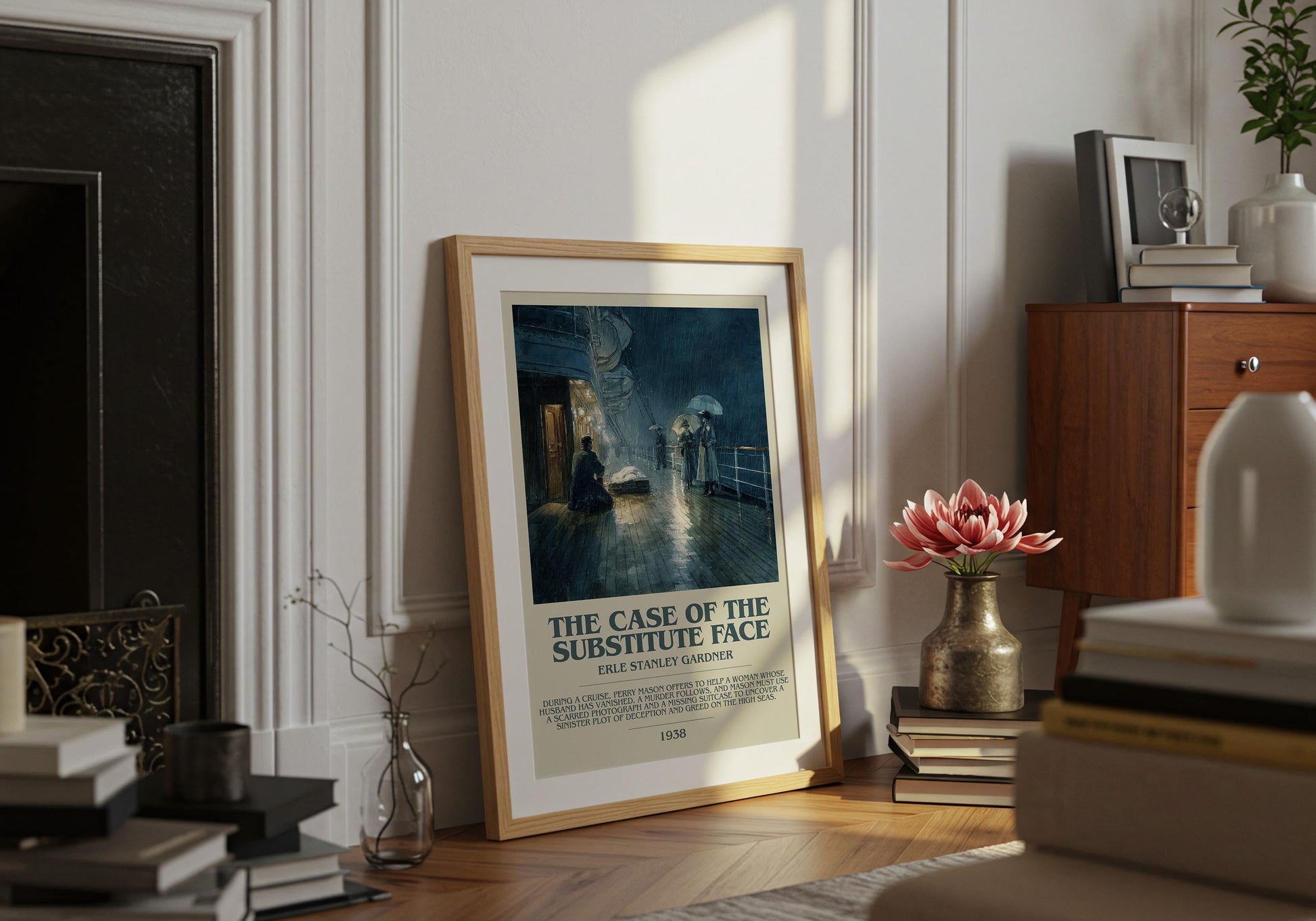 The Case of the Substitute Face by Erle Stanley Gardner | Descriptive Book Poster | Modern