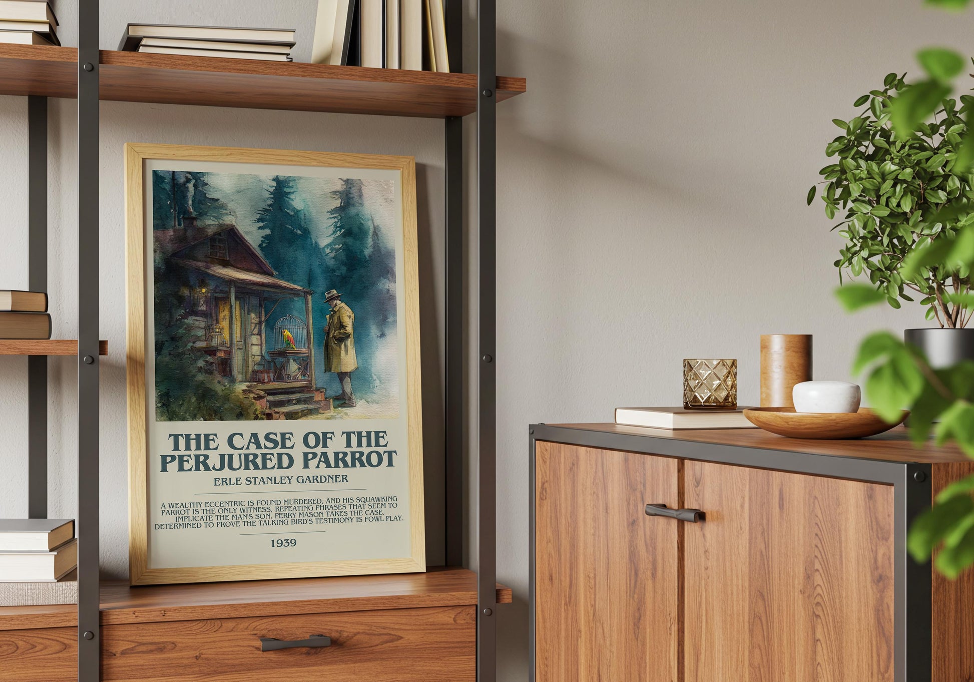 The Case of the Perjured Parrot by Erle Stanley Gardner | Descriptive Book Poster | Modern