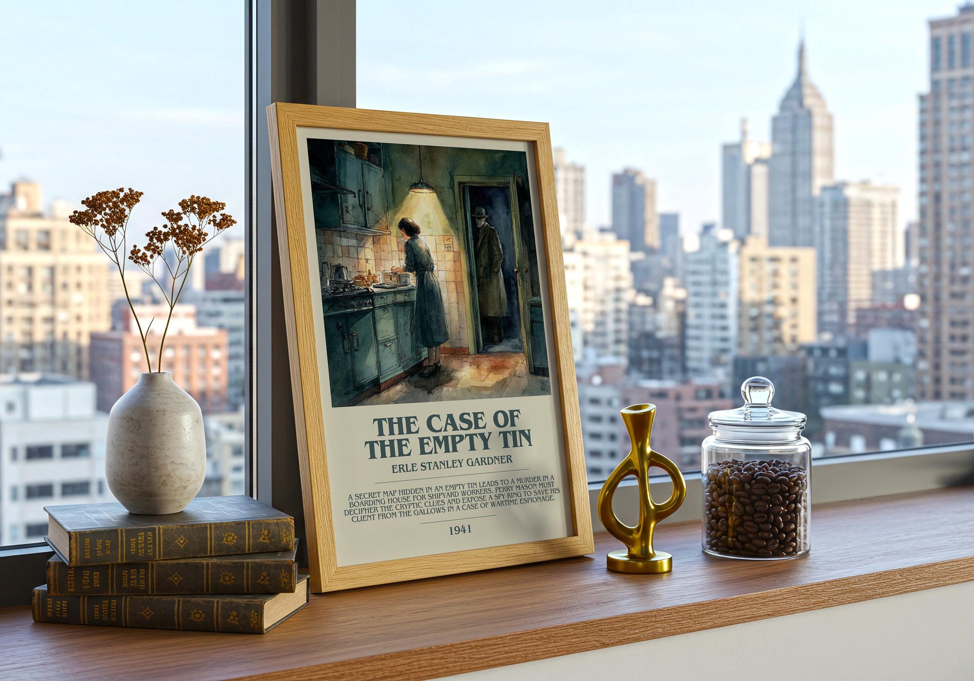 The Case of the Empty Tins by Erle Stanley Gardner | Descriptive Book Poster | Modern