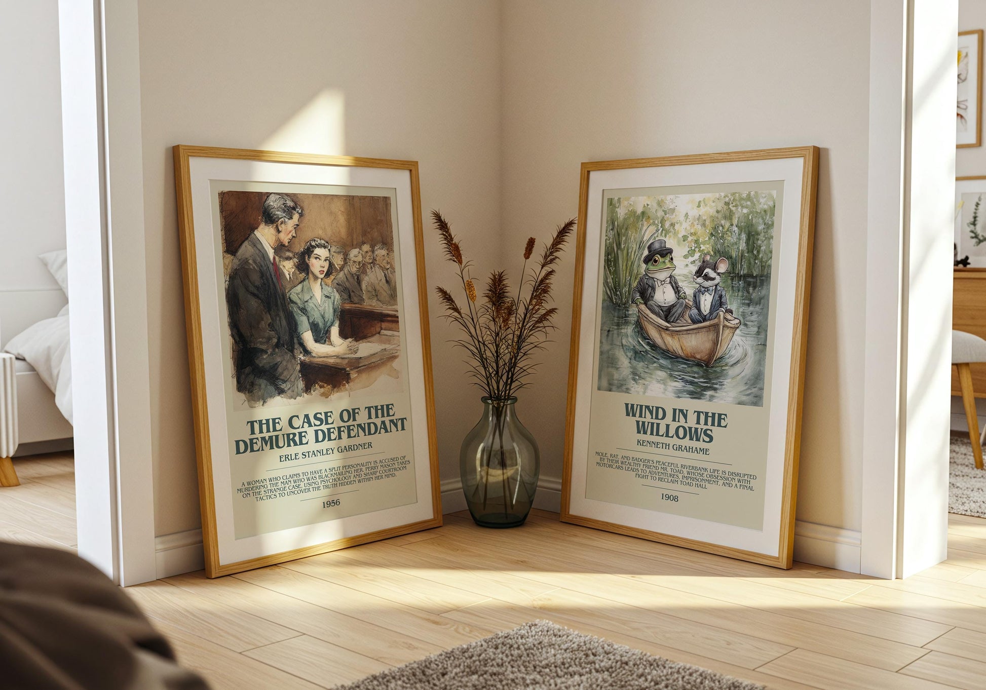 The Case of the Demure Defendant by Erle Stanley Gardner | Descriptive Book Poster | Modern