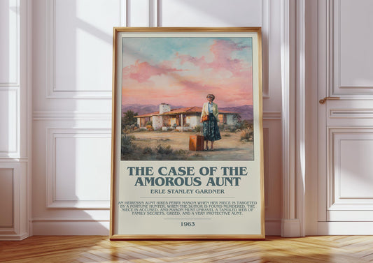 The Case of the Amorous Aunt by Erle Stanley Gardner | Descriptive Book Poster | Modern