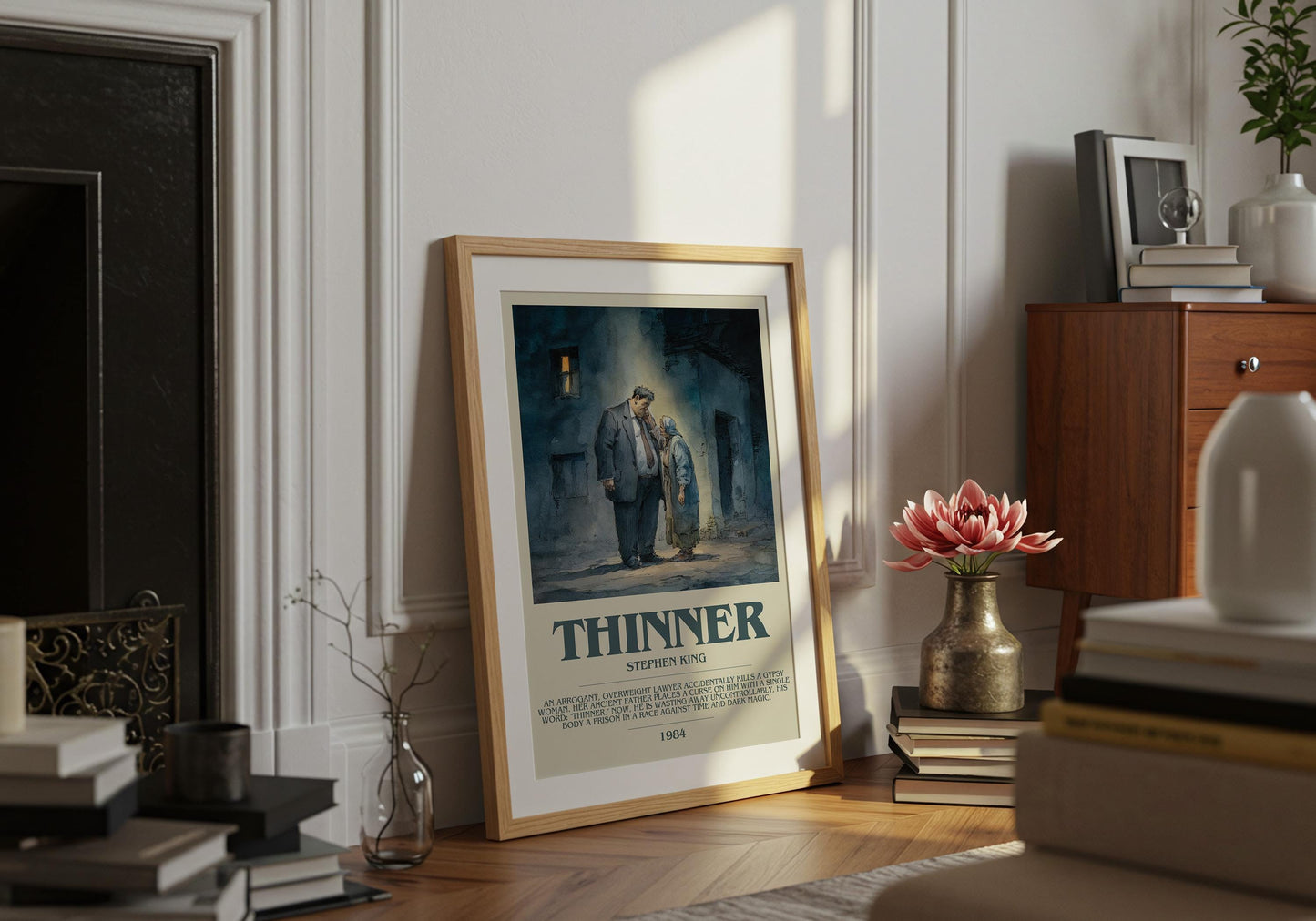 Thinner by Stephen King | Descriptive Book Poster | Modern