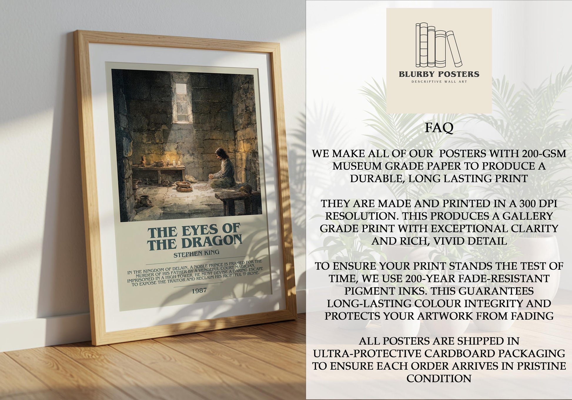 The Eyes Of The Dragon by Stephen King | Descriptive Book Poster | Modern