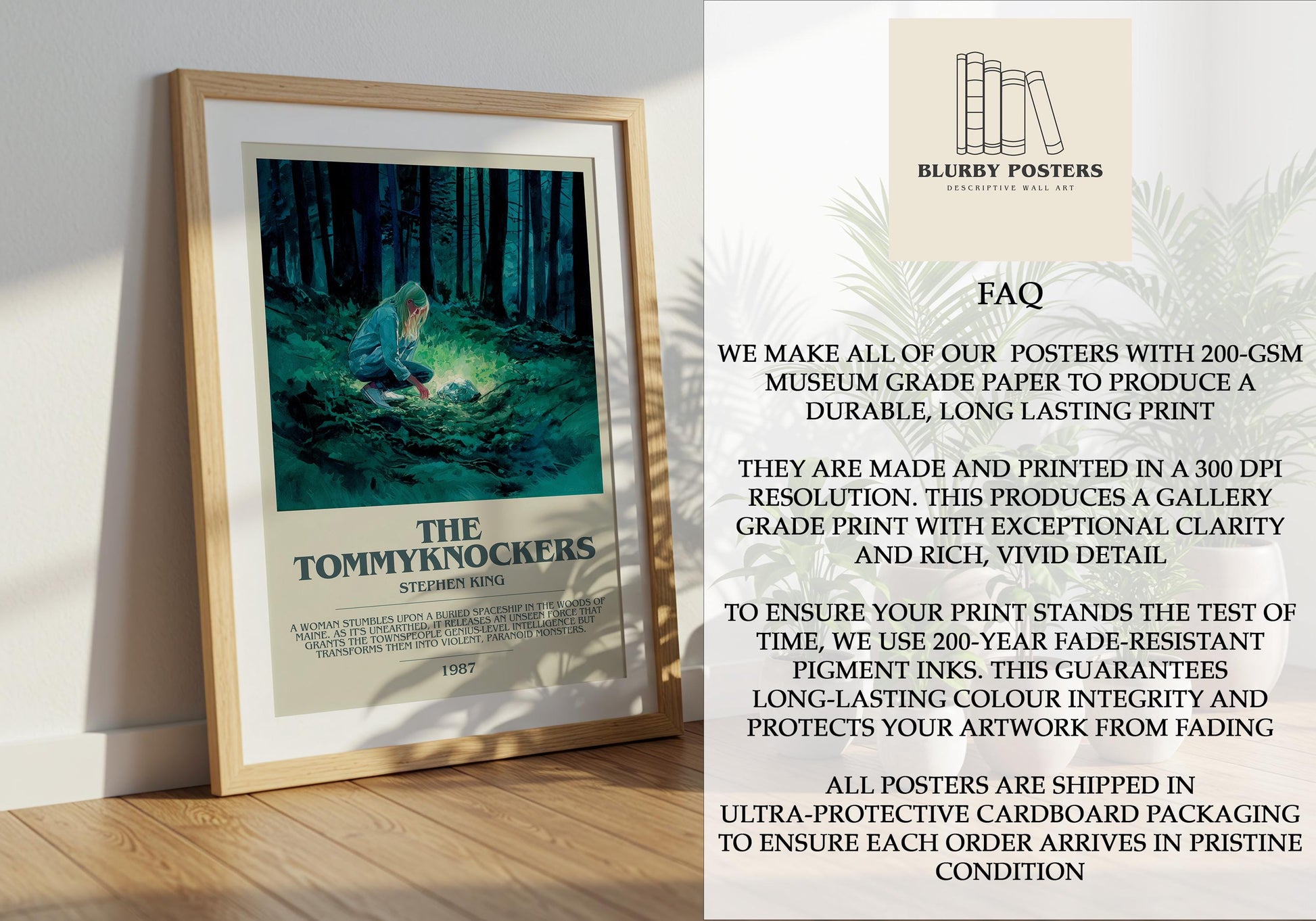 The Tommyknockers by Stephen King | Descriptive Book Poster | Modern