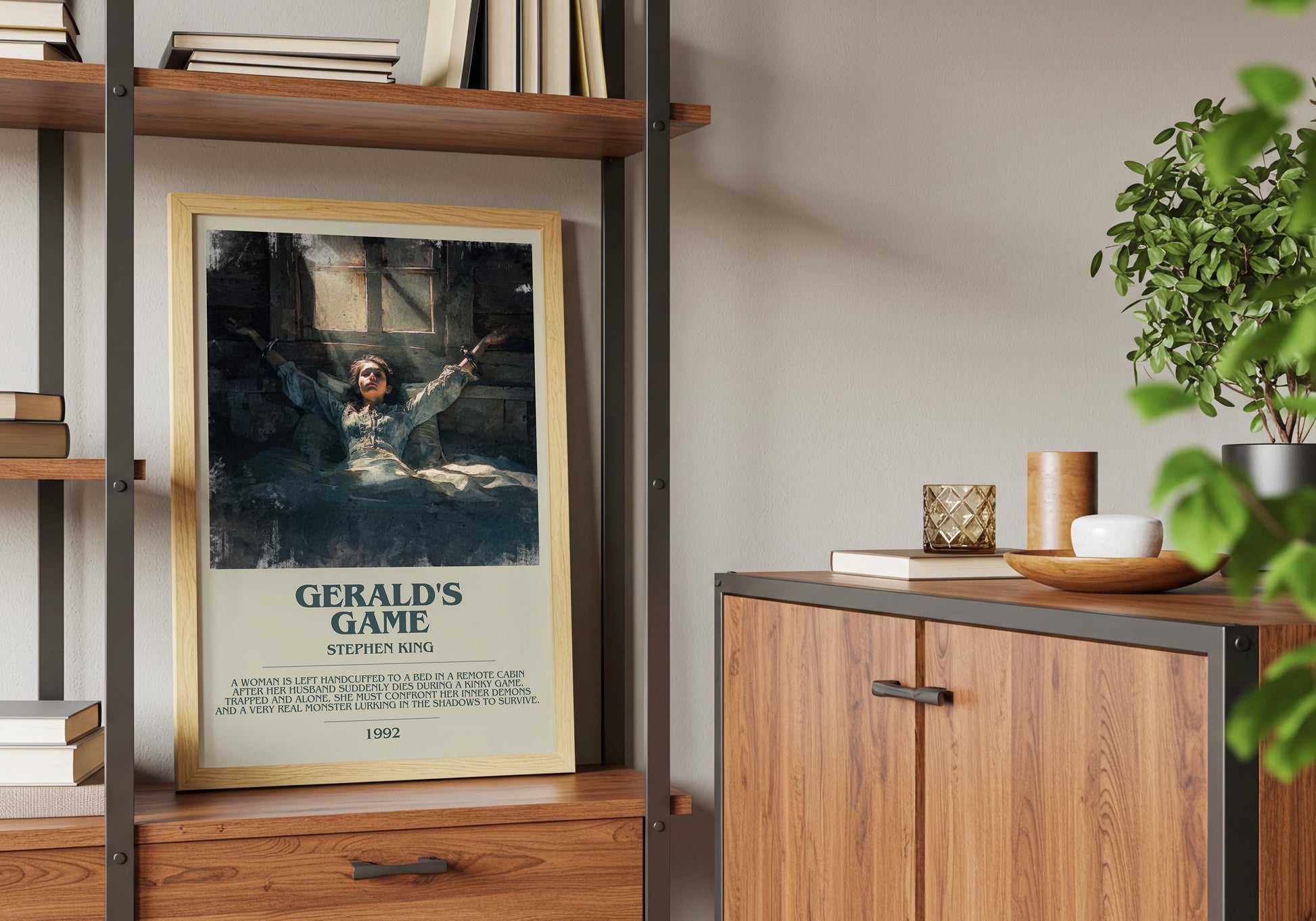 Geralds Game by Stephen King | Descriptive Book Poster | Modern