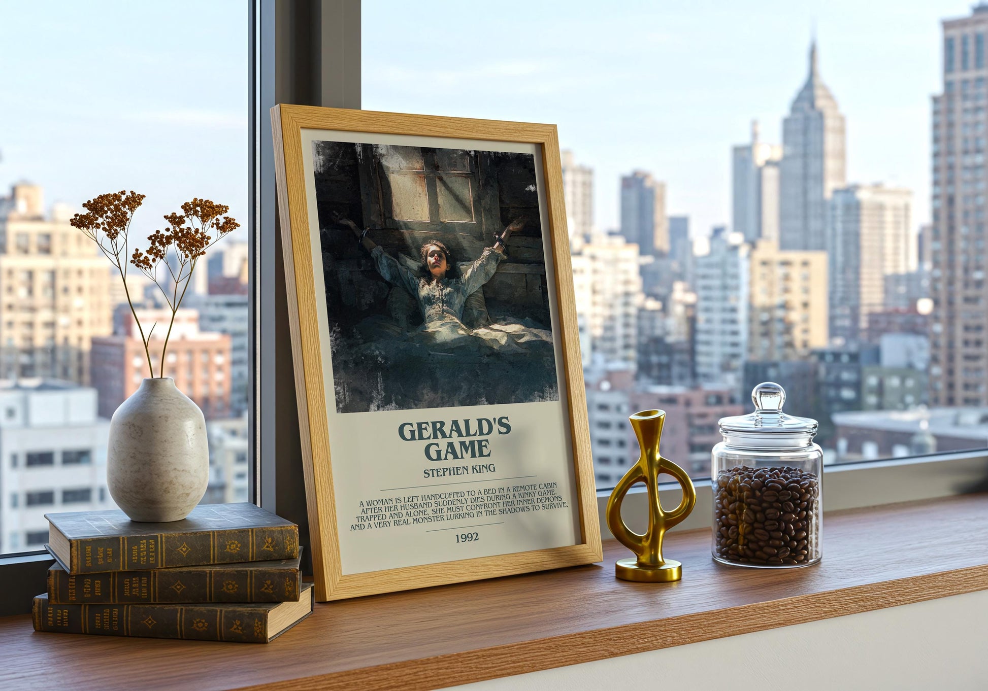 Geralds Game by Stephen King | Descriptive Book Poster | Modern