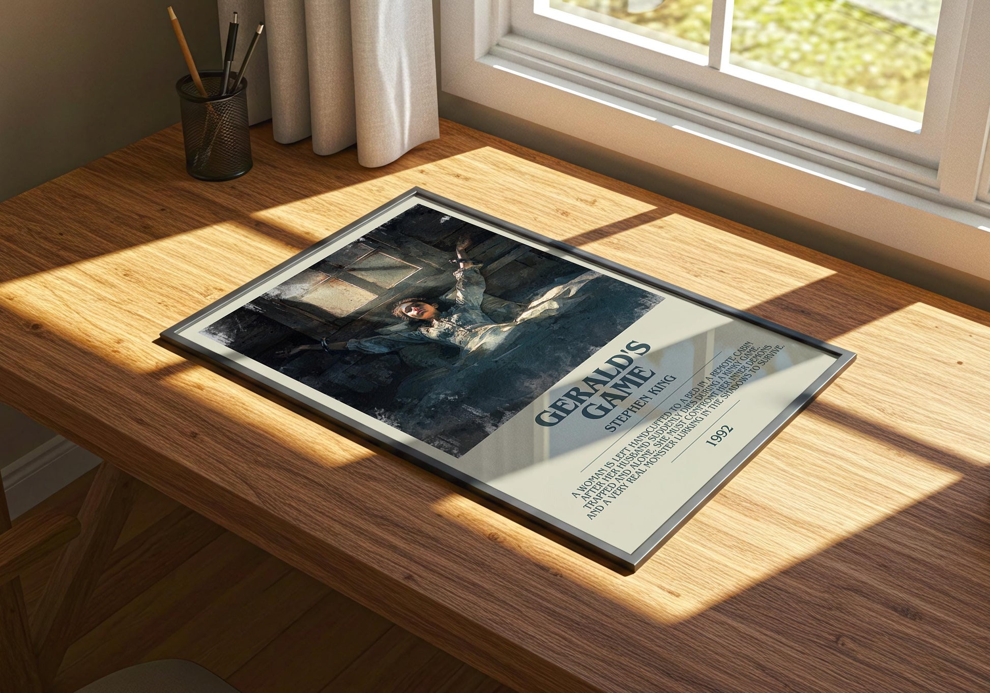 Geralds Game by Stephen King | Descriptive Book Poster | Modern