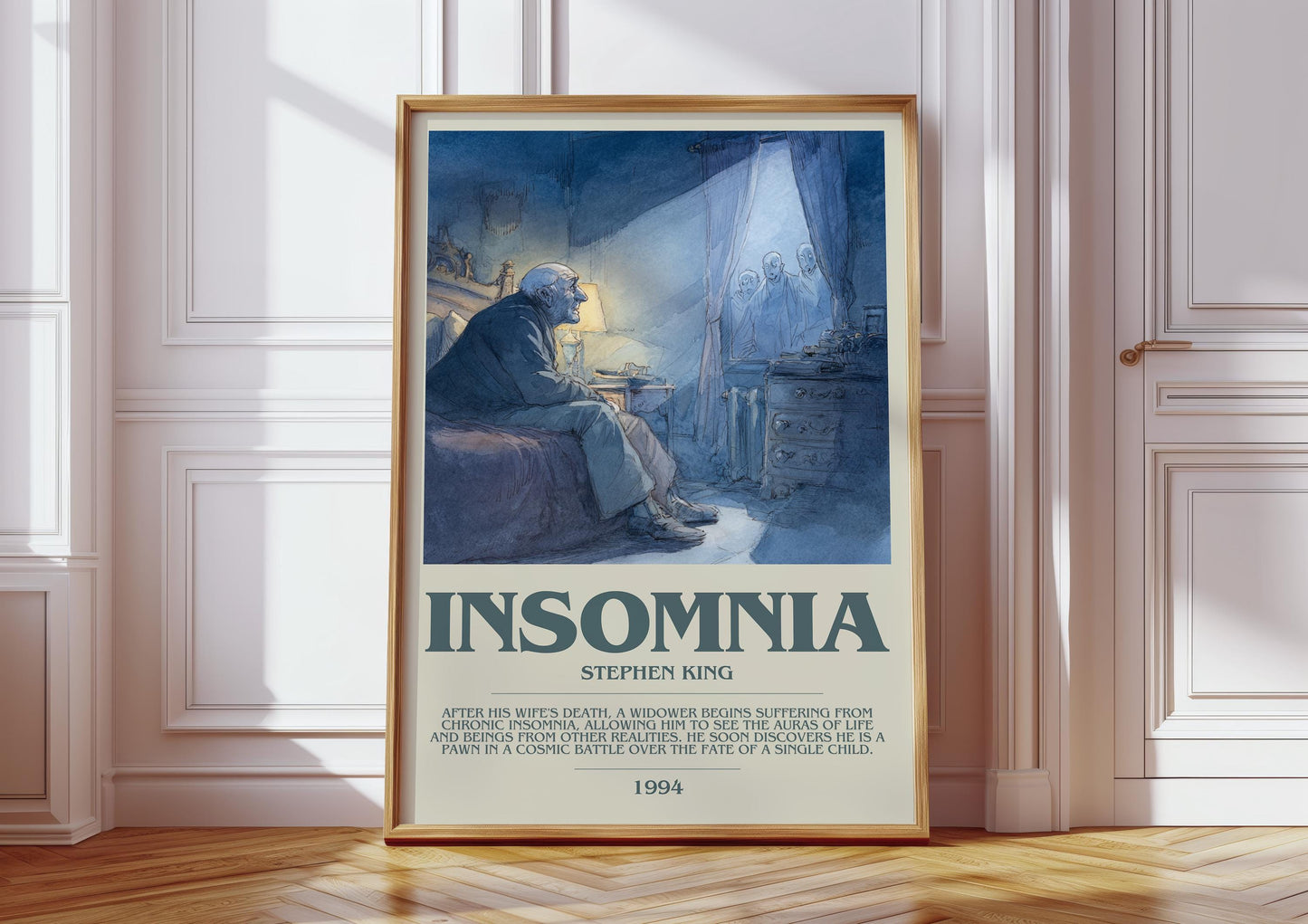 Insomnia by Stephen King | Descriptive Book Poster | Modern