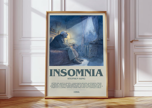 Insomnia by Stephen King | Descriptive Book Poster | Modern