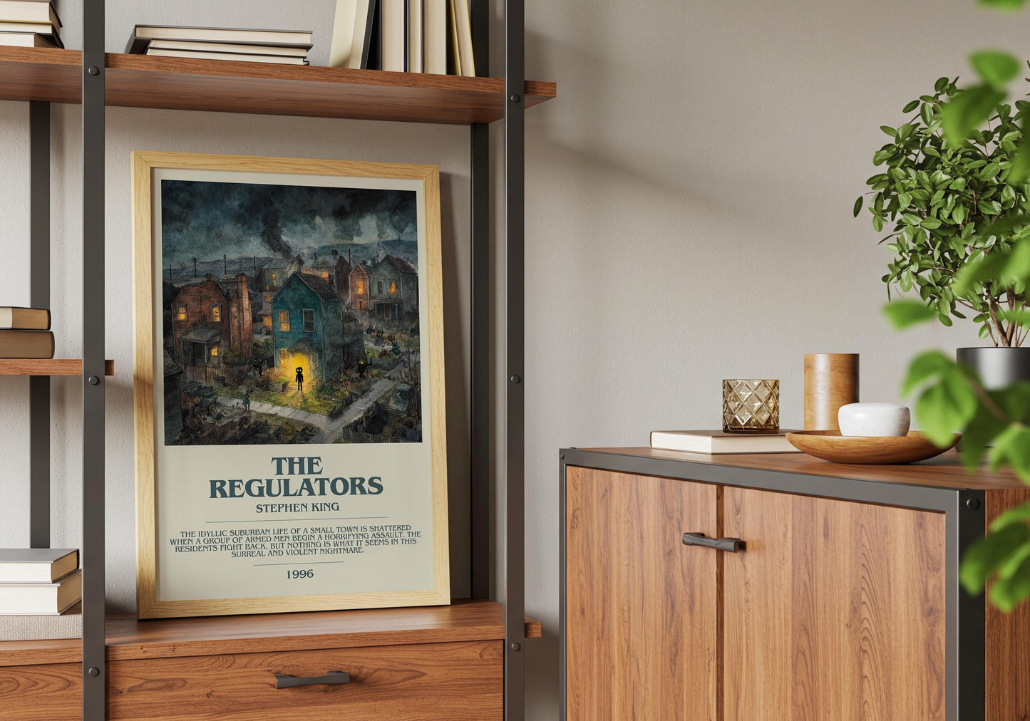 The Regulators by Stephen King | Descriptive Book Poster | Modern
