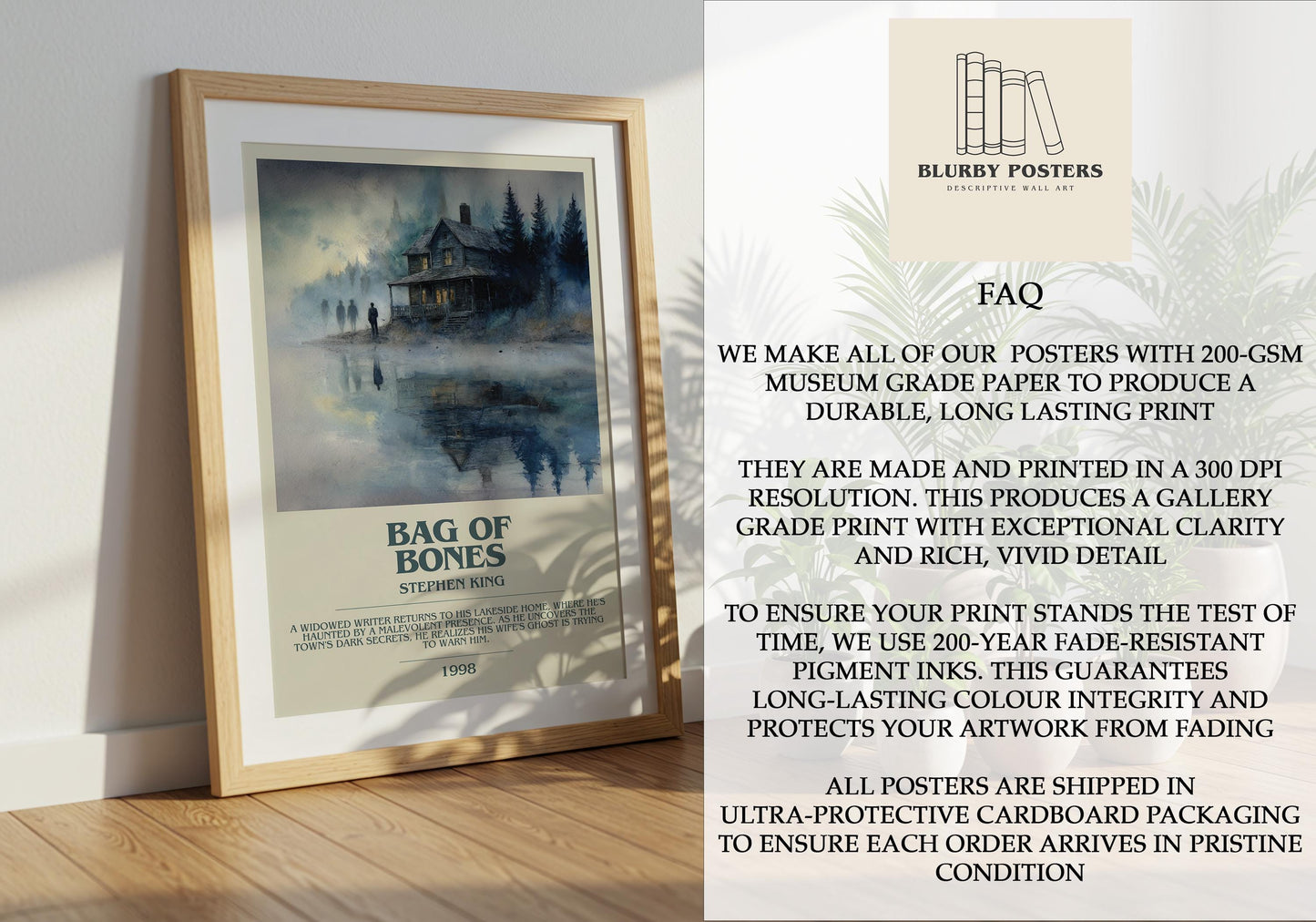 Bag of Bones by Stephen King | Descriptive Book Poster | Modern