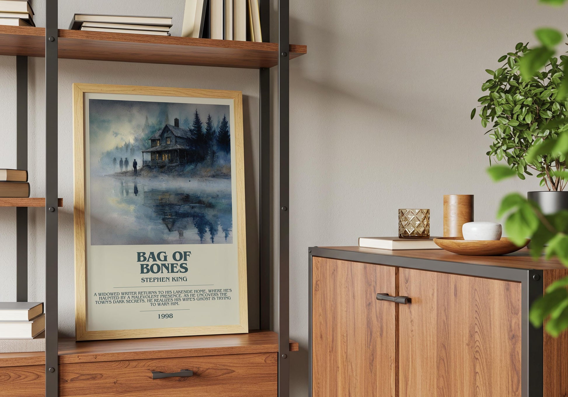 Bag of Bones by Stephen King | Descriptive Book Poster | Modern