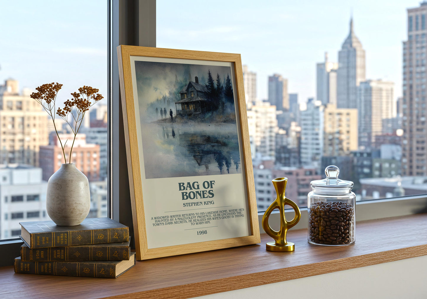 Bag of Bones by Stephen King | Descriptive Book Poster | Modern