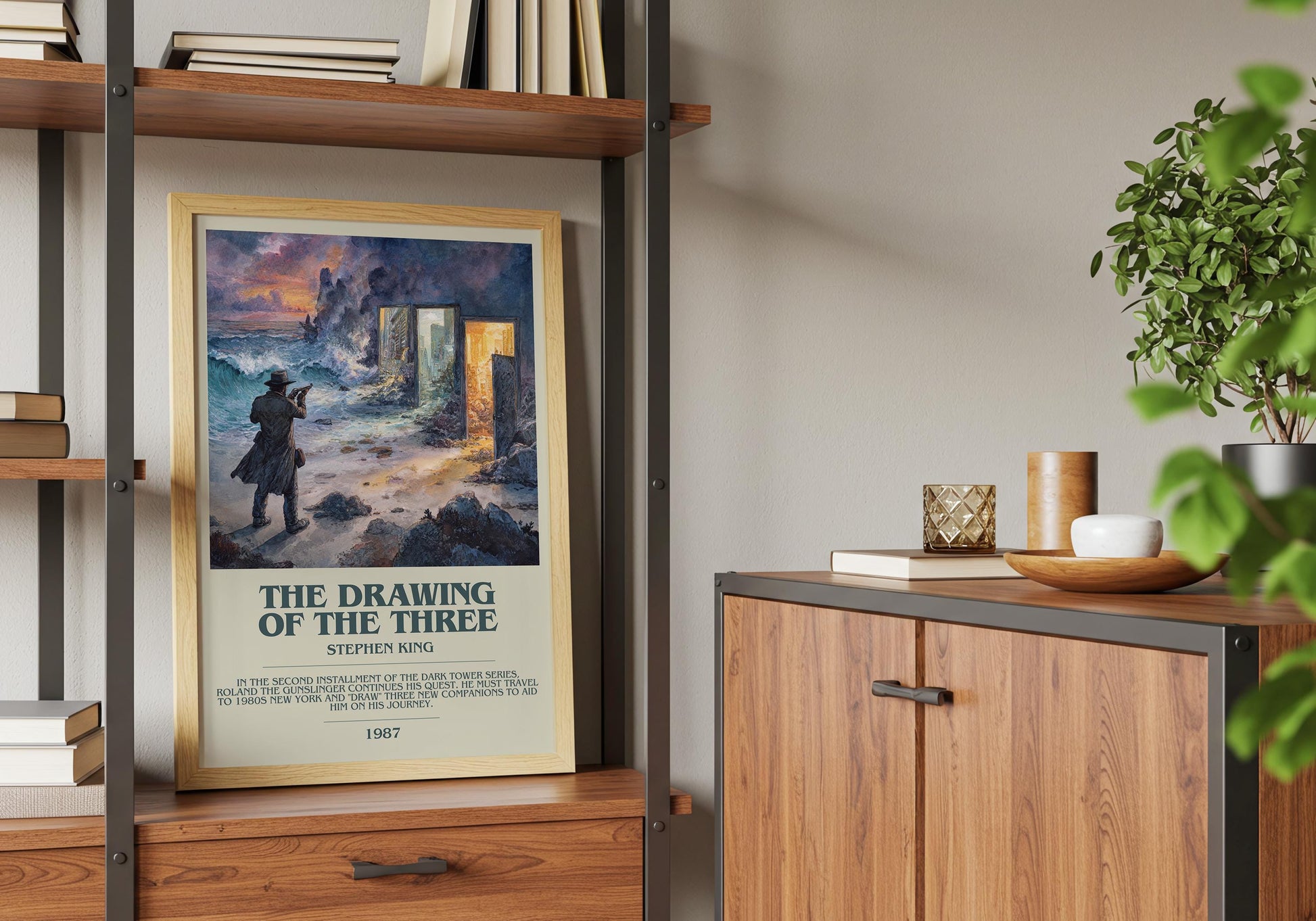 The Draw Of The Three by Stephen King | Descriptive Book Poster | Modern