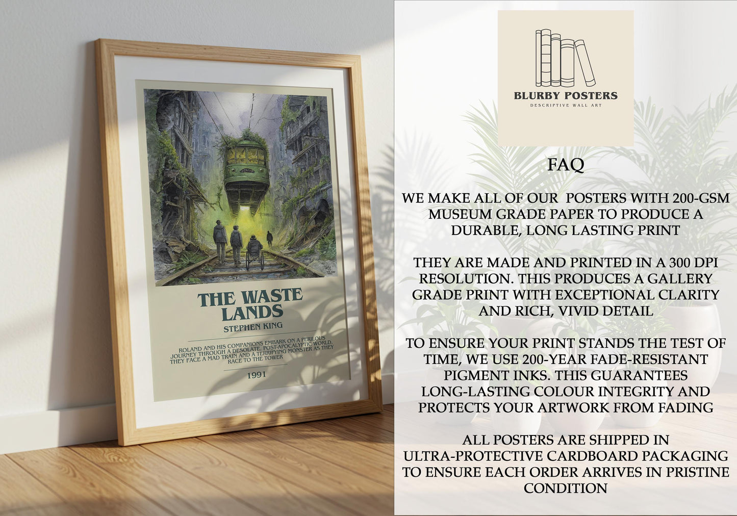 The Waste Lands by Stephen King | Descriptive Book Poster | Modern