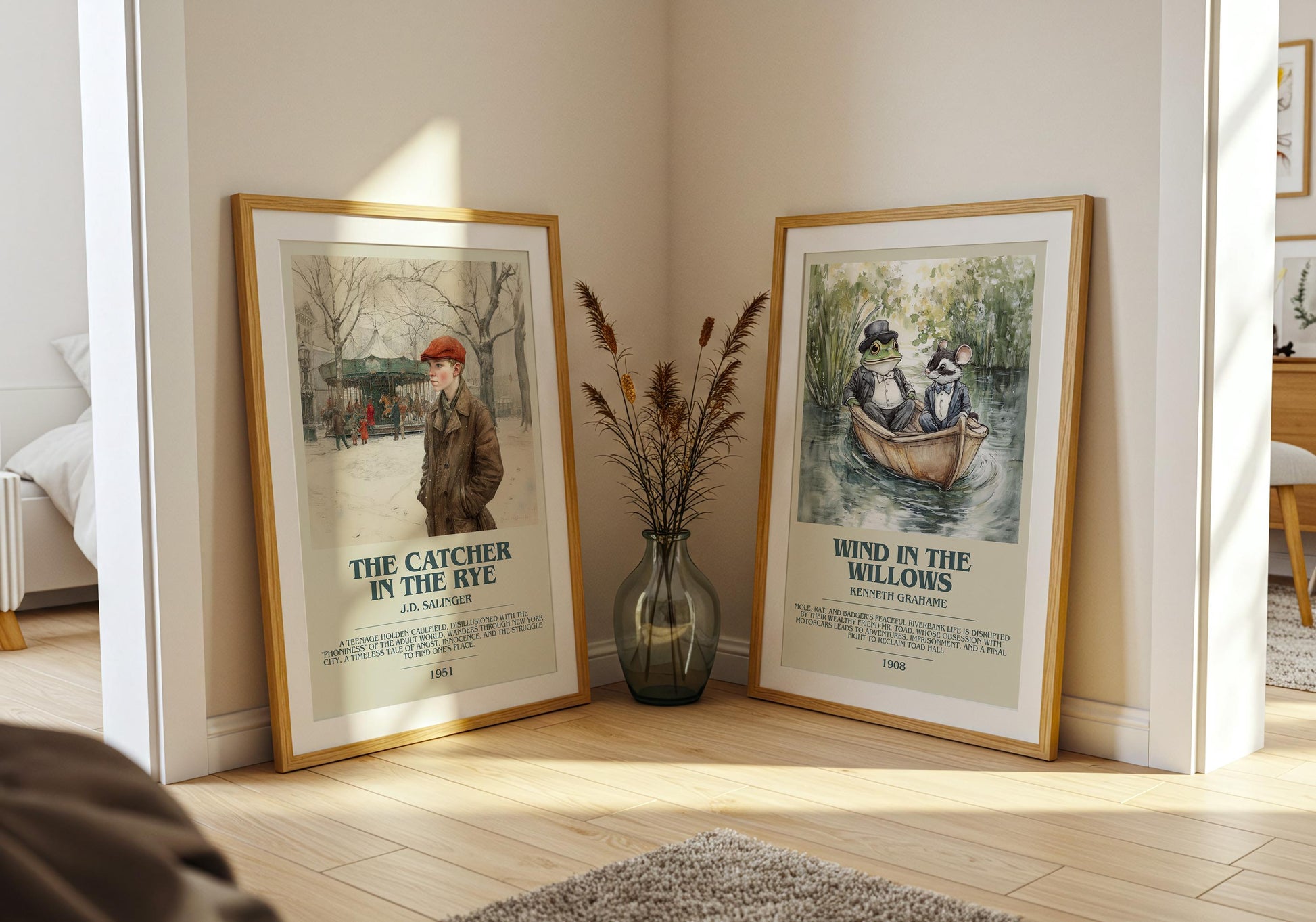 The Catcher In The Rye by J.D. Salinger | Descriptive Book Poster | Modern