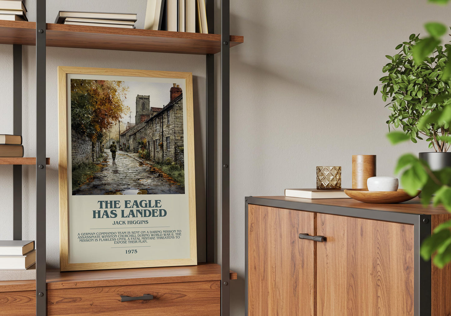 The Eagle Has Landed by Jack Higgins | Descriptive Book Poster | Modern