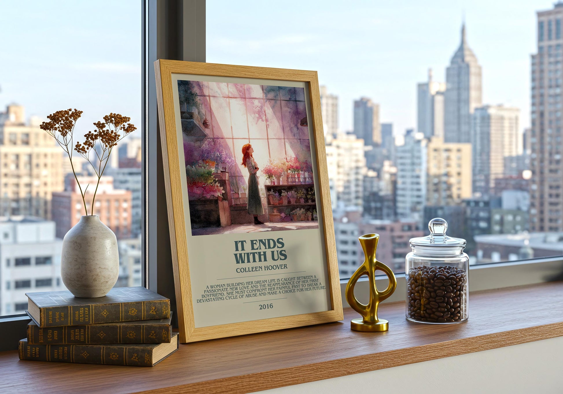 It Ends With Us by Colleen Hoover | Descriptive Book Poster | Modern