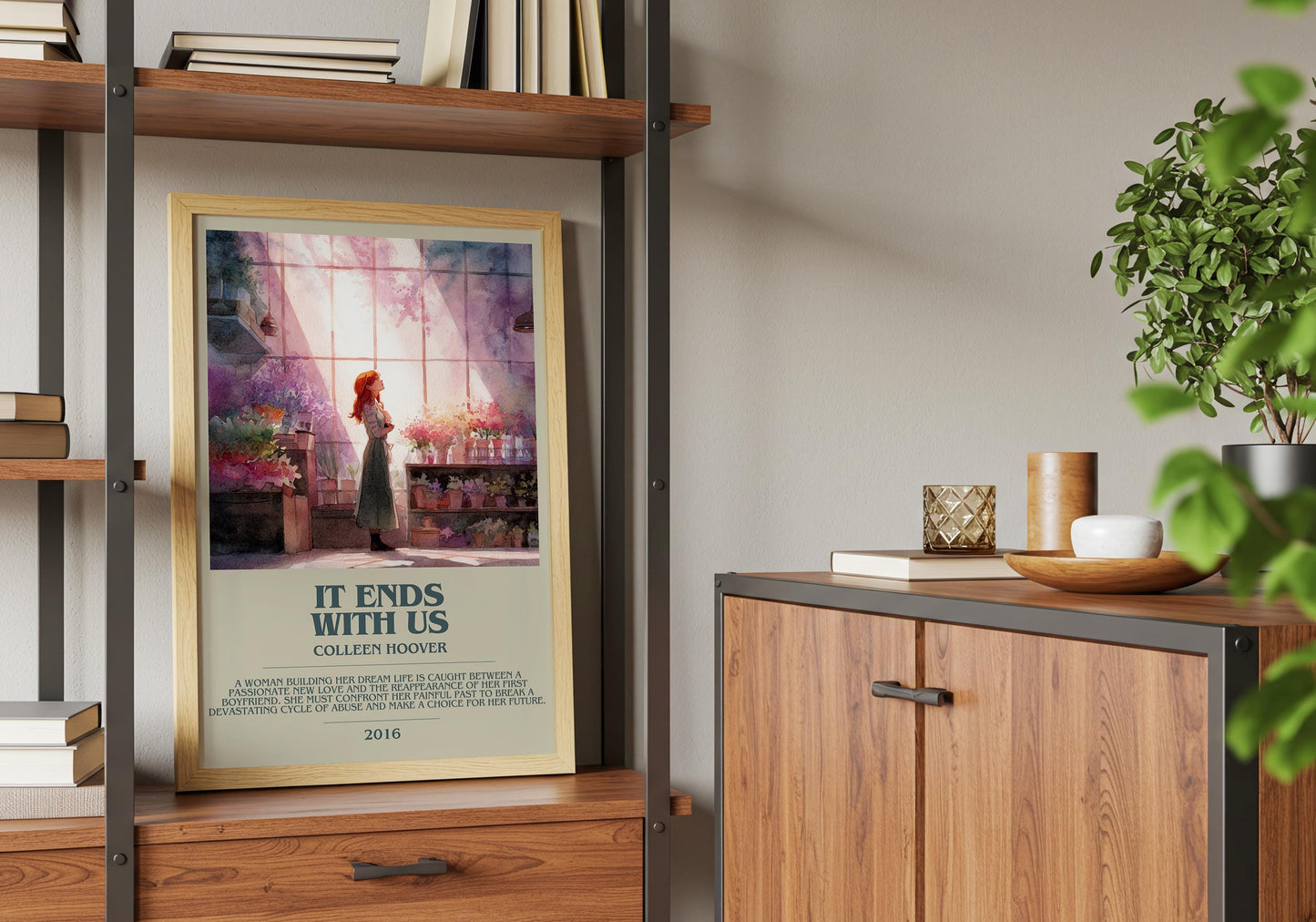 It Ends With Us by Colleen Hoover | Descriptive Book Poster | Modern