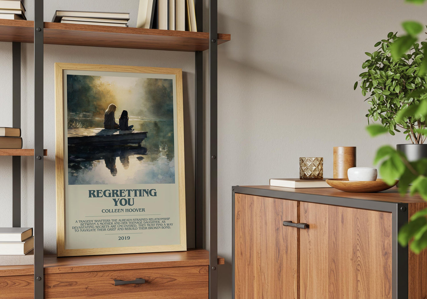 Regretting You by Colleen Hoover | Descriptive Book Poster | Modern