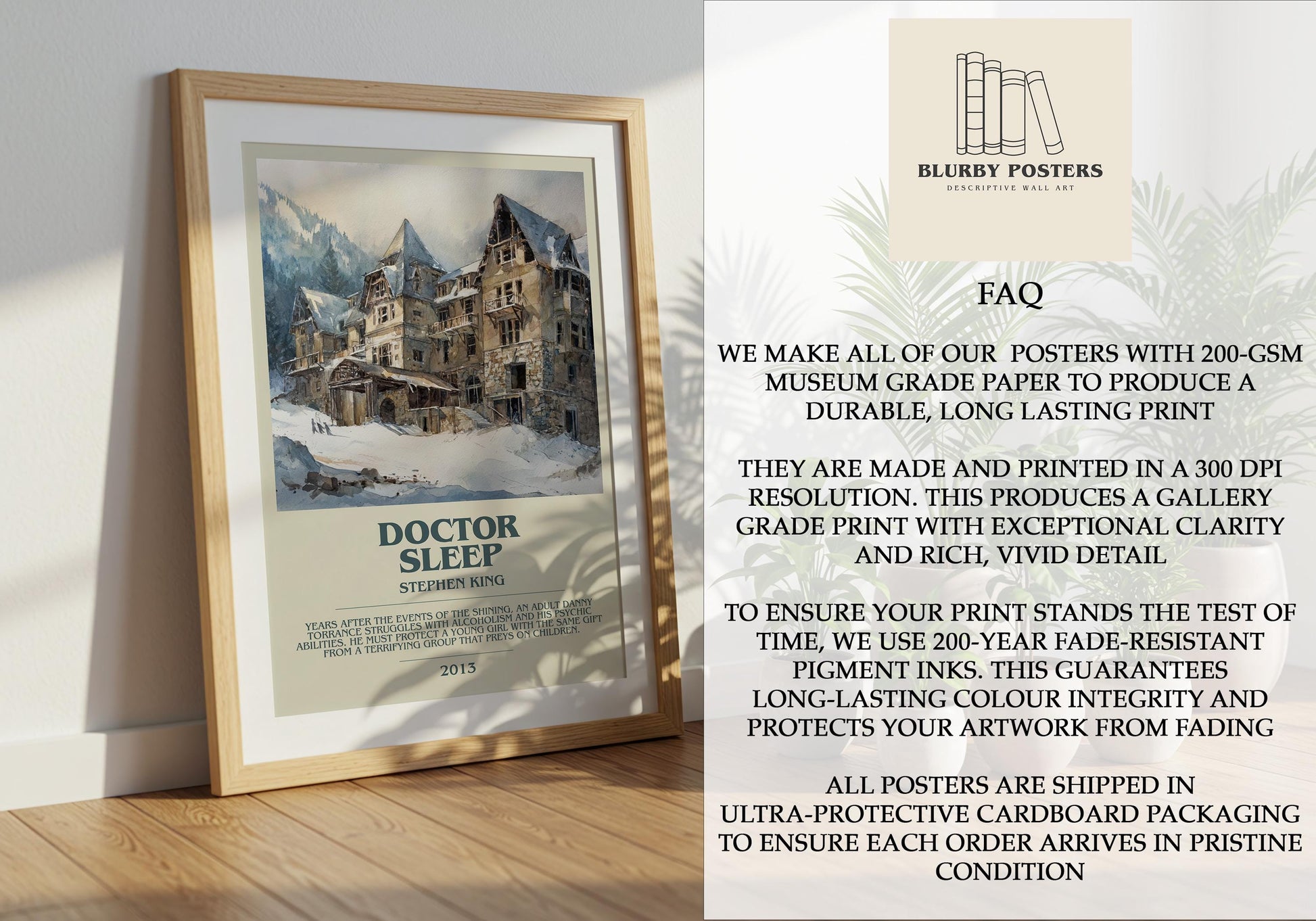 Doctor Sleep by Stephen King | Descriptive Book Poster | Modern