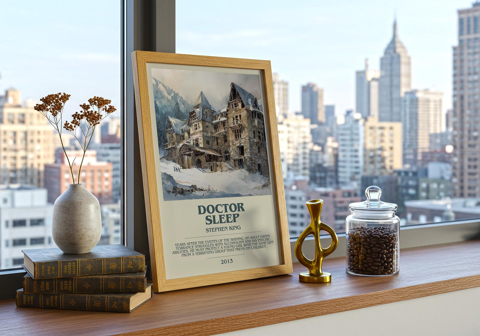 Doctor Sleep by Stephen King | Descriptive Book Poster | Modern