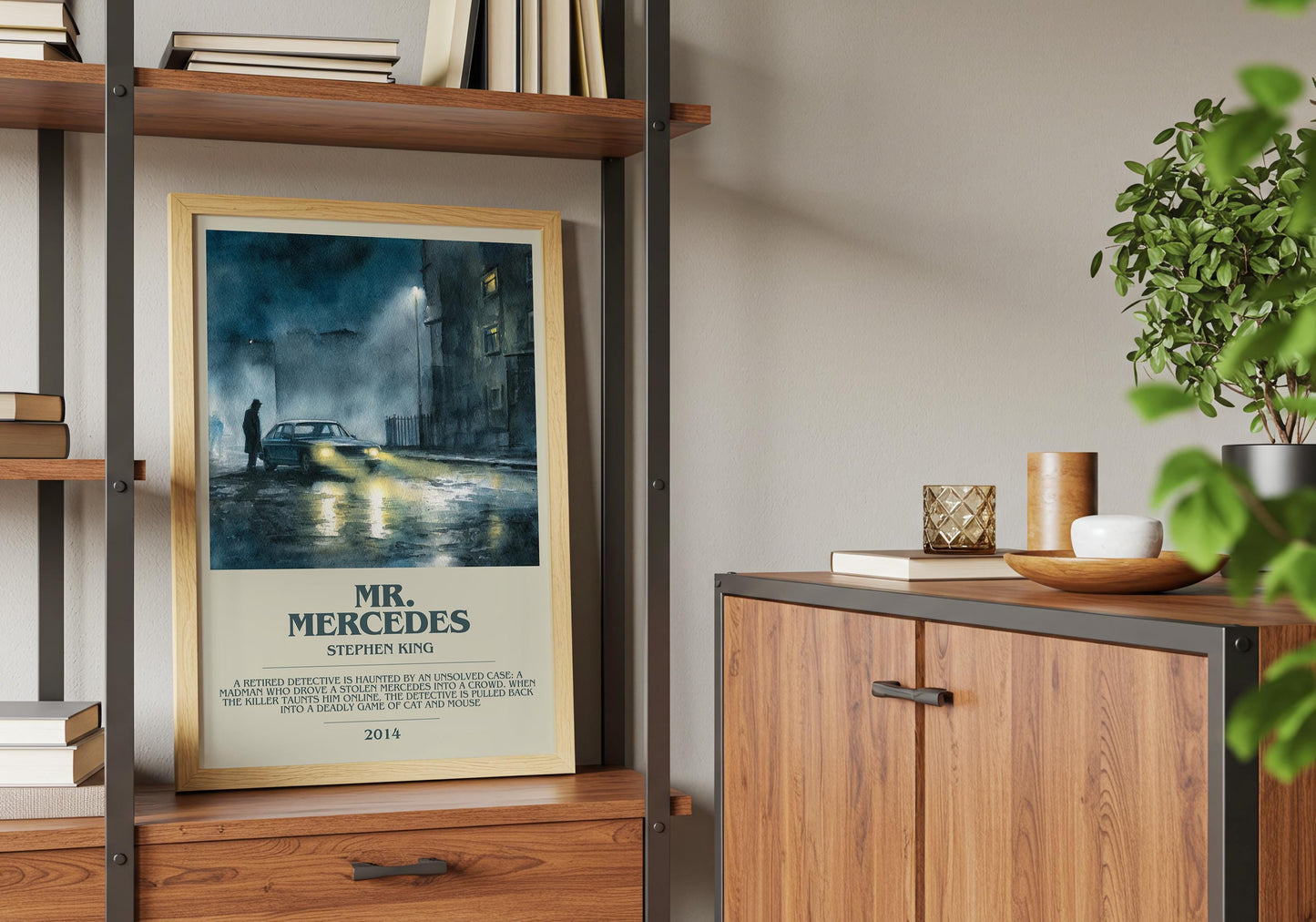 Mr. Mercedes by Stephen King | Descriptive Book Poster | Modern