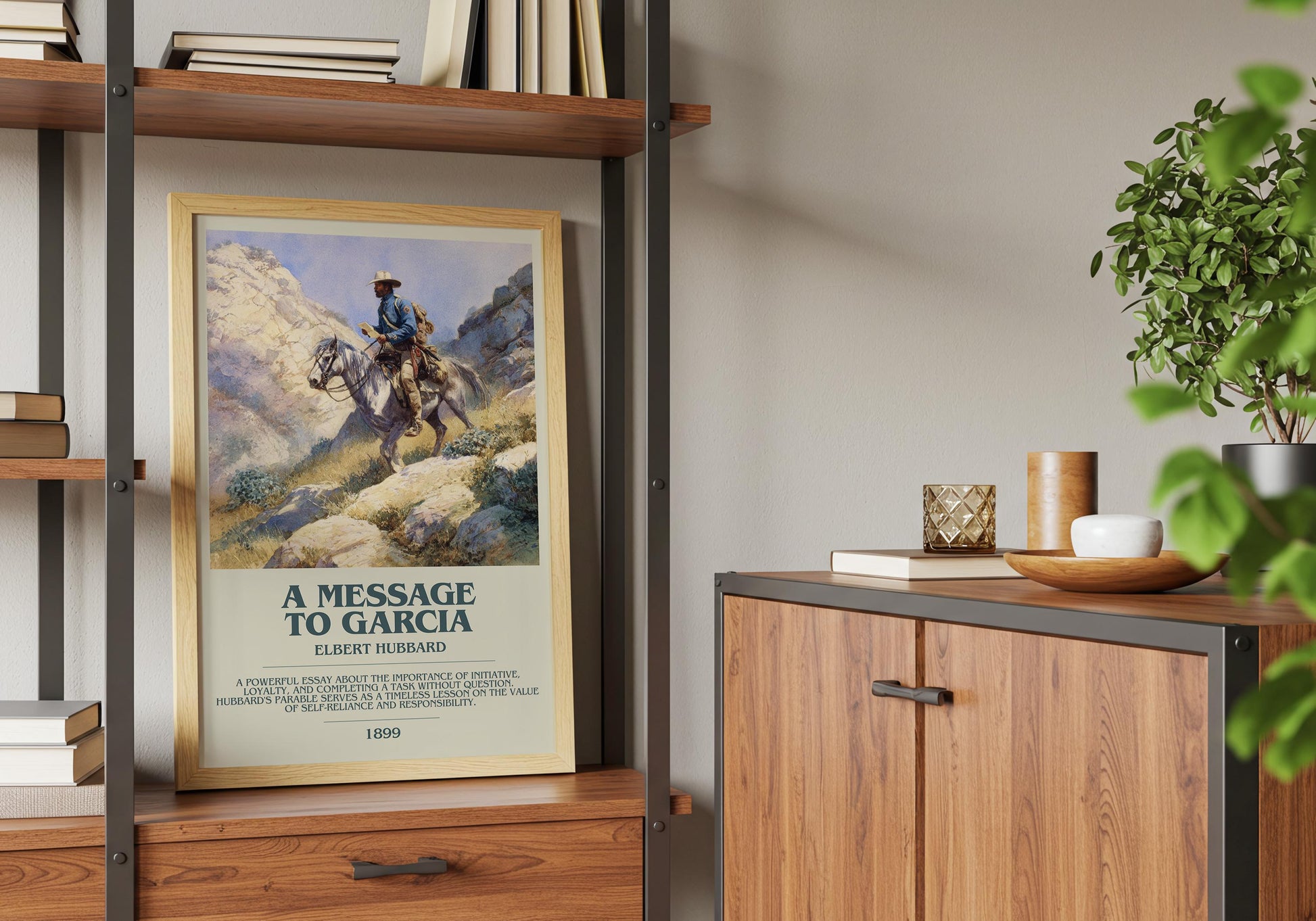 A Message To Garcia by Elbert Hubbard | Descriptive Book Poster | Modern