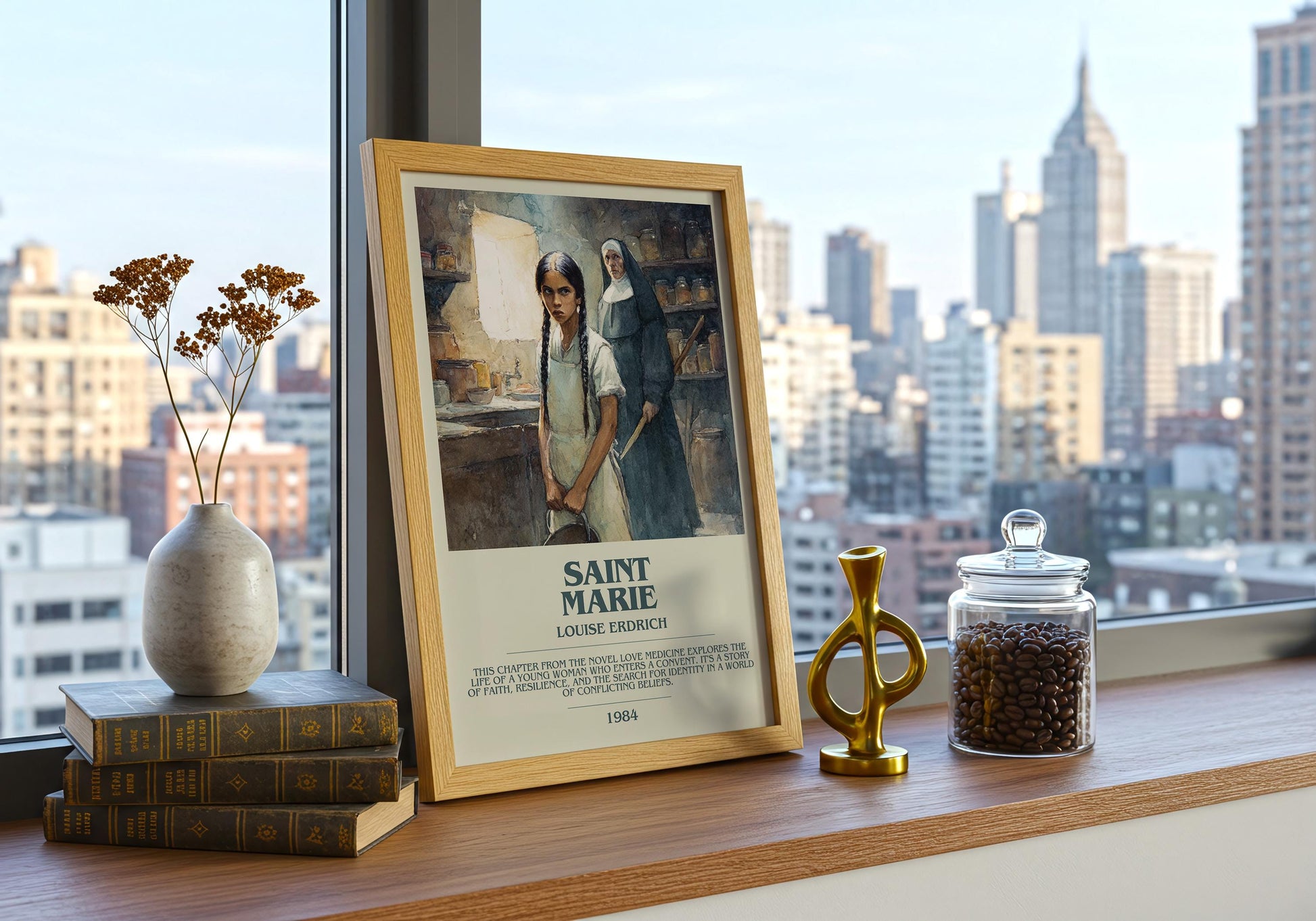 Saint Marie by Louise Erdrich | Descriptive Book Poster | Modern