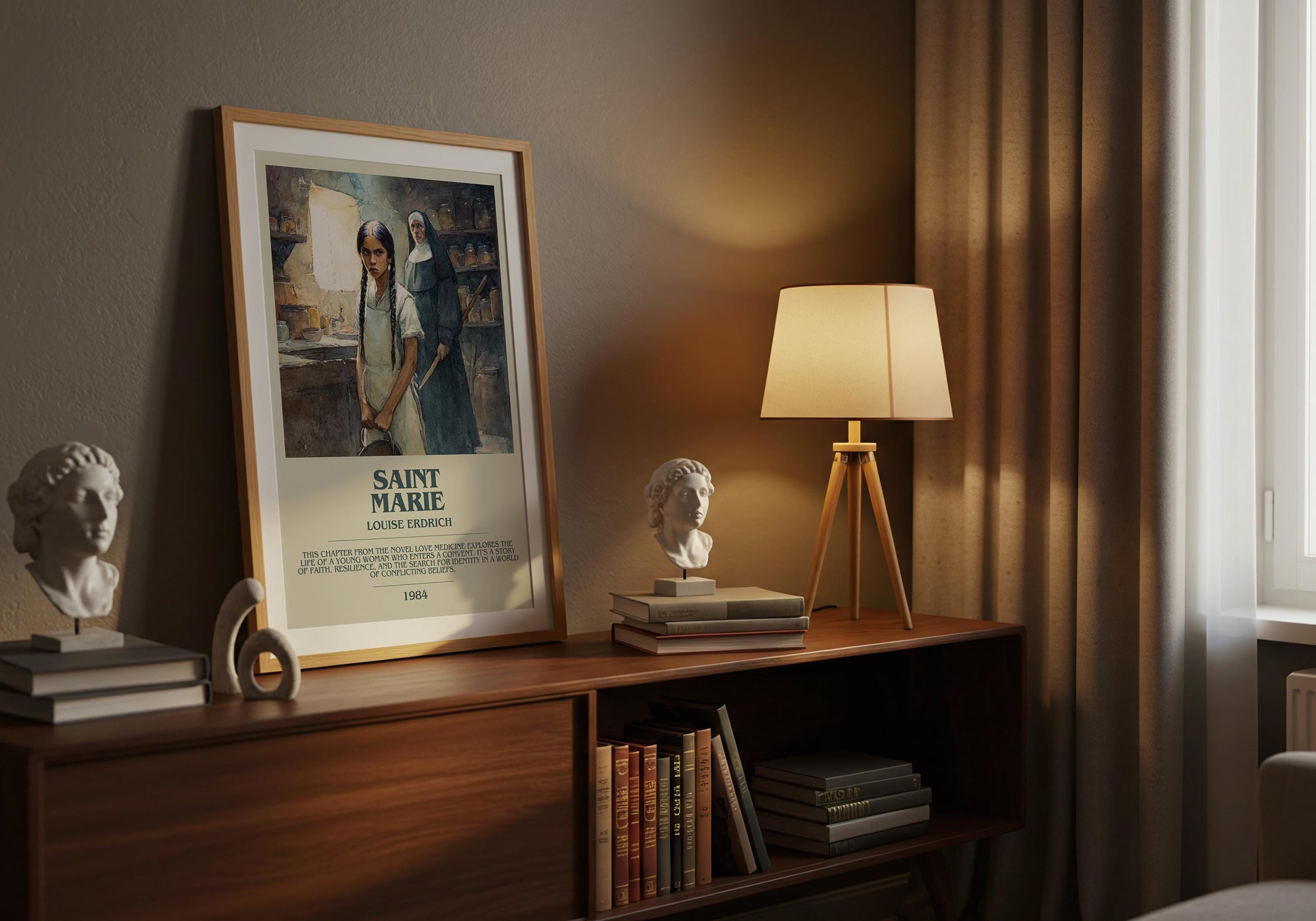 Saint Marie by Louise Erdrich | Descriptive Book Poster | Modern