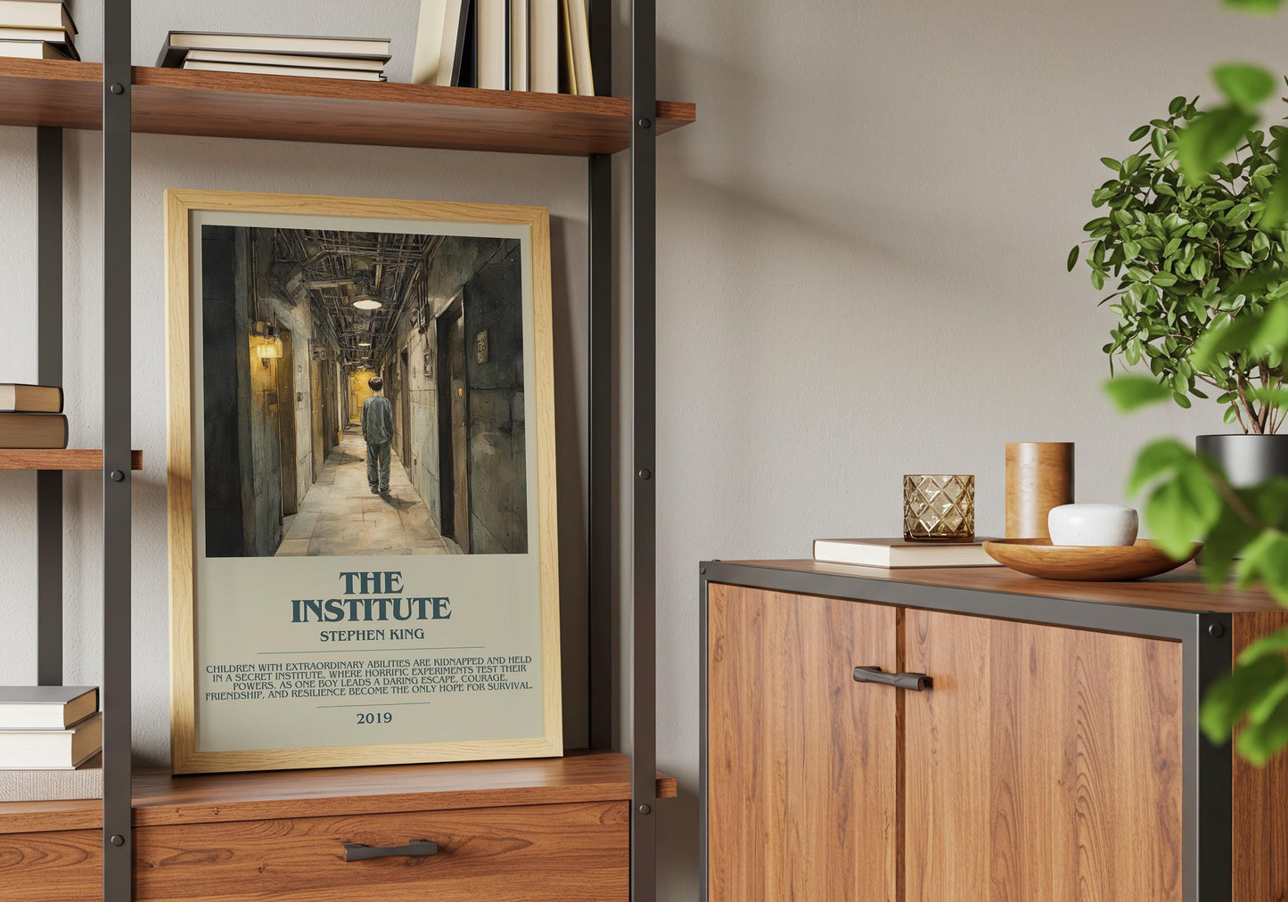 The Institute by Stephen King | Descriptive Book Poster | Modern