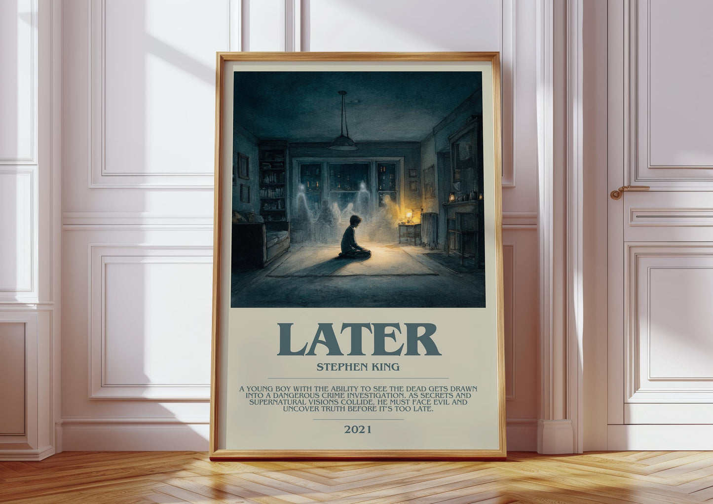 Later by Stephen King | Descriptive Book Poster | Modern