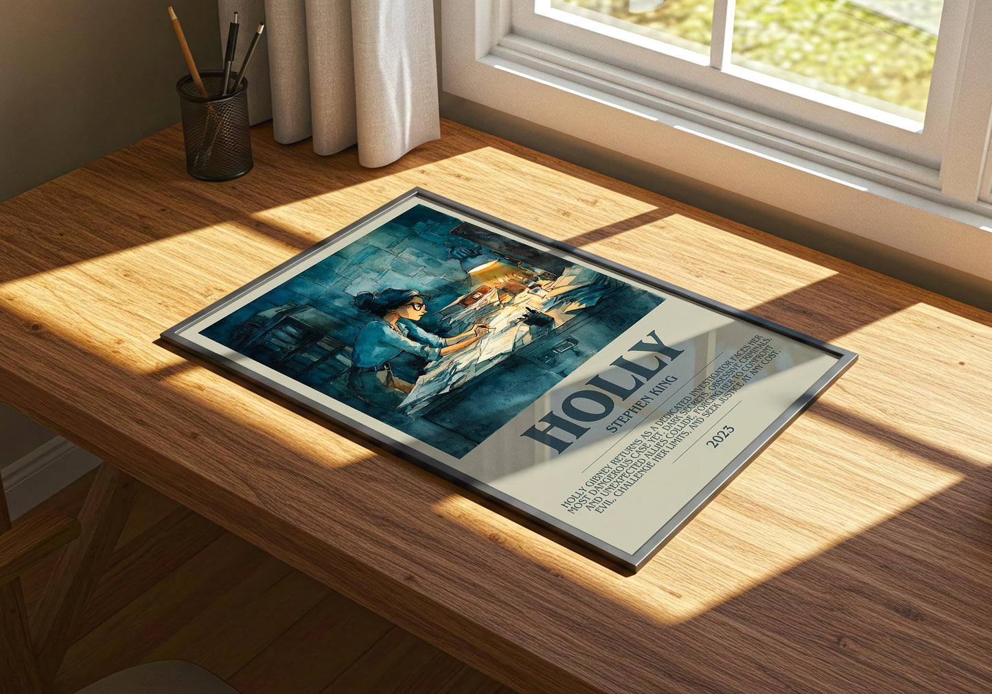 Holly by Stephen King | Descriptive Book Poster | Modern