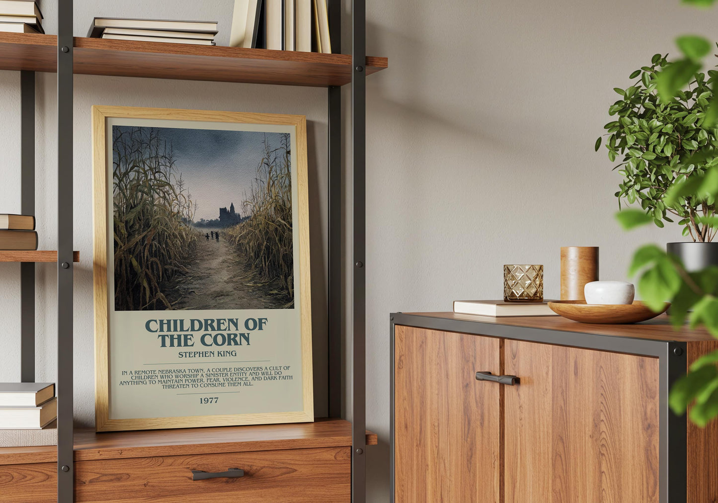 Children Of The Corn by Stephen King | Descriptive Book Poster | Modern