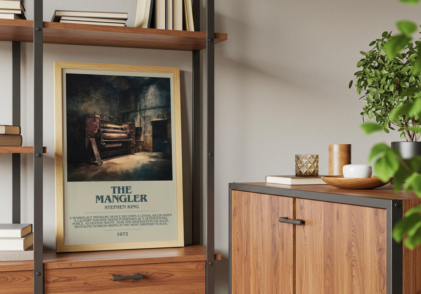 The Mangler by Stephen King | Descriptive Book Poster | Modern