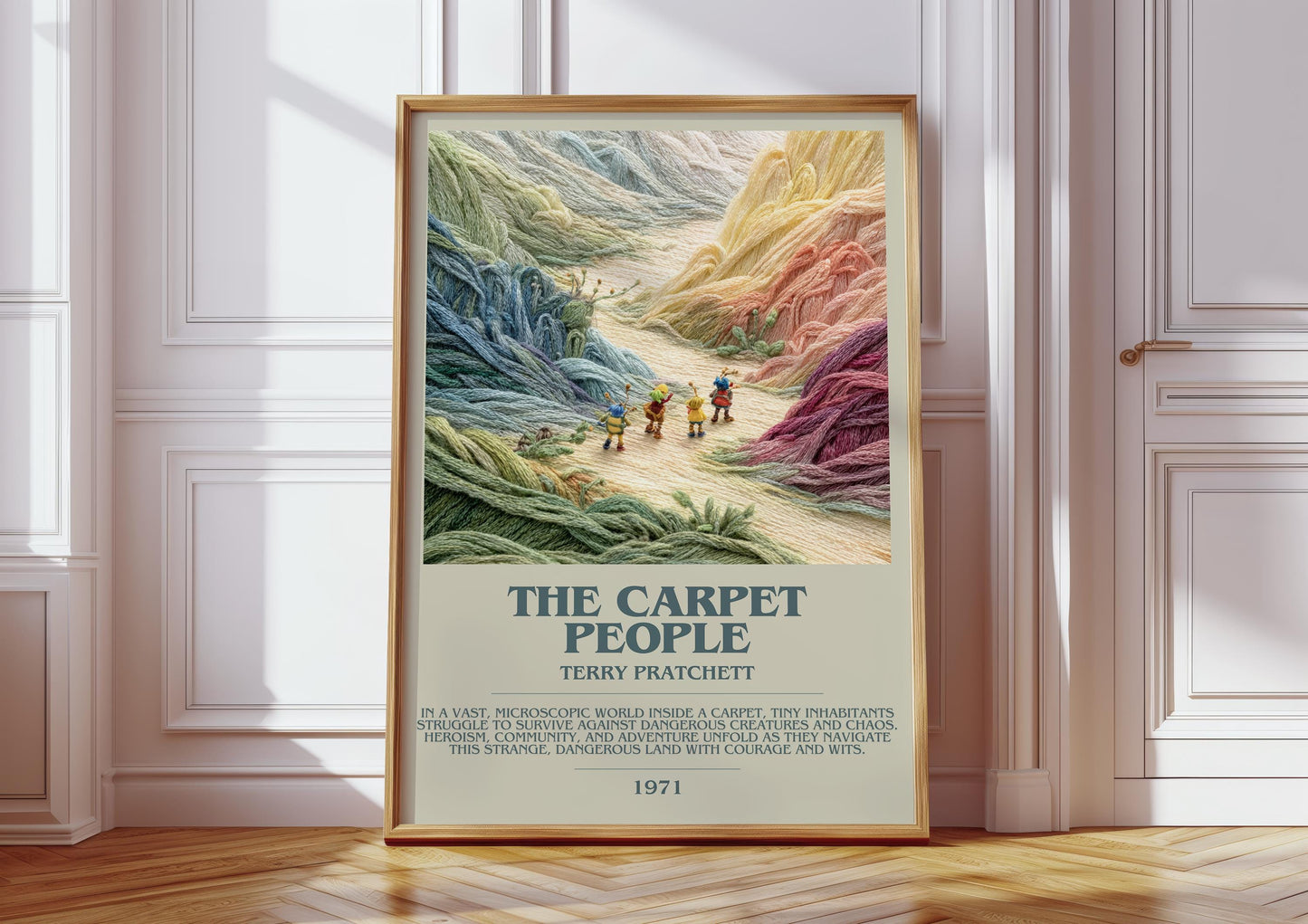 The Carpet People by Terry Pratchett | Descriptive Book Poster | Modern