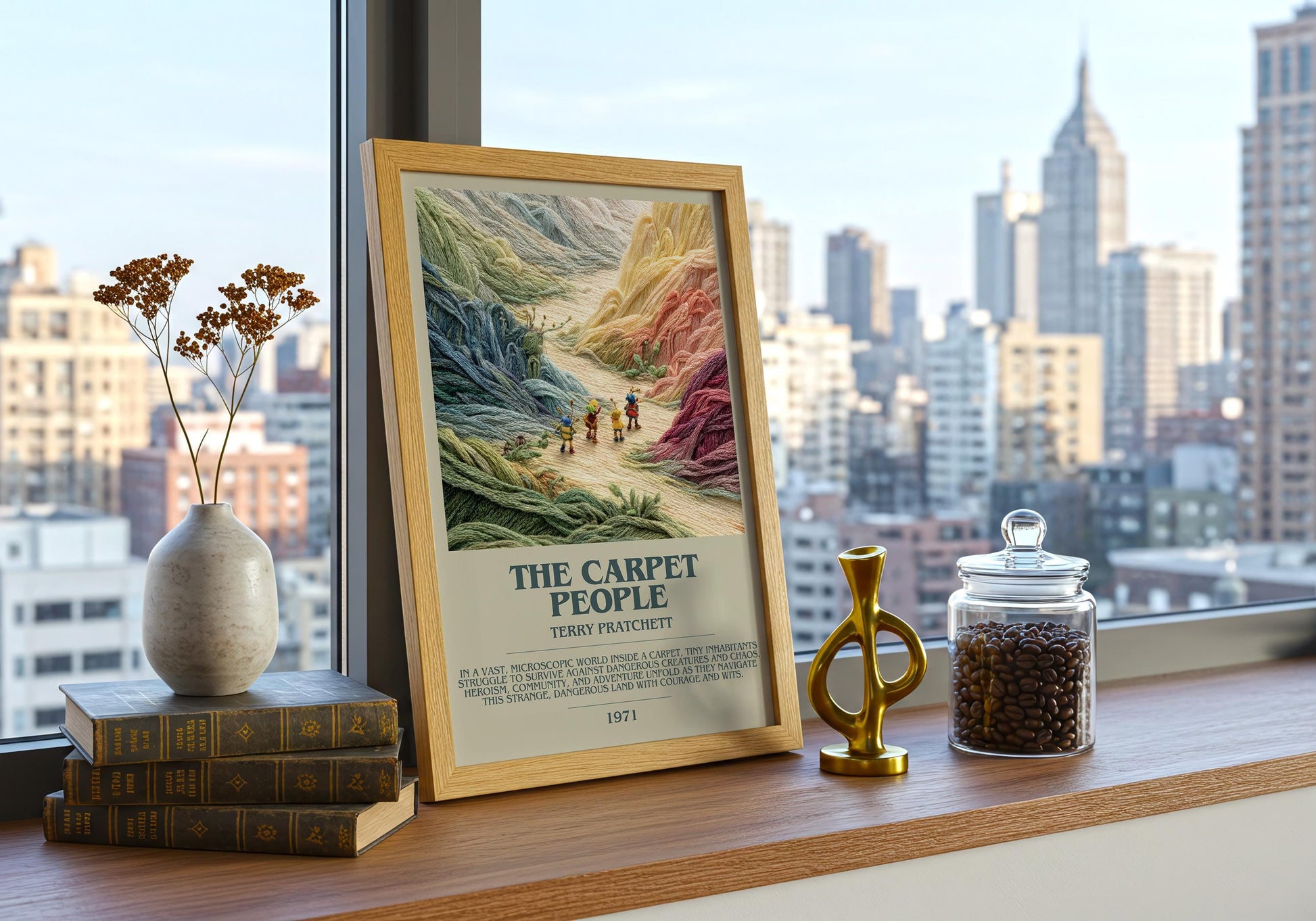 The Carpet People by Terry Pratchett | Descriptive Book Poster | Modern